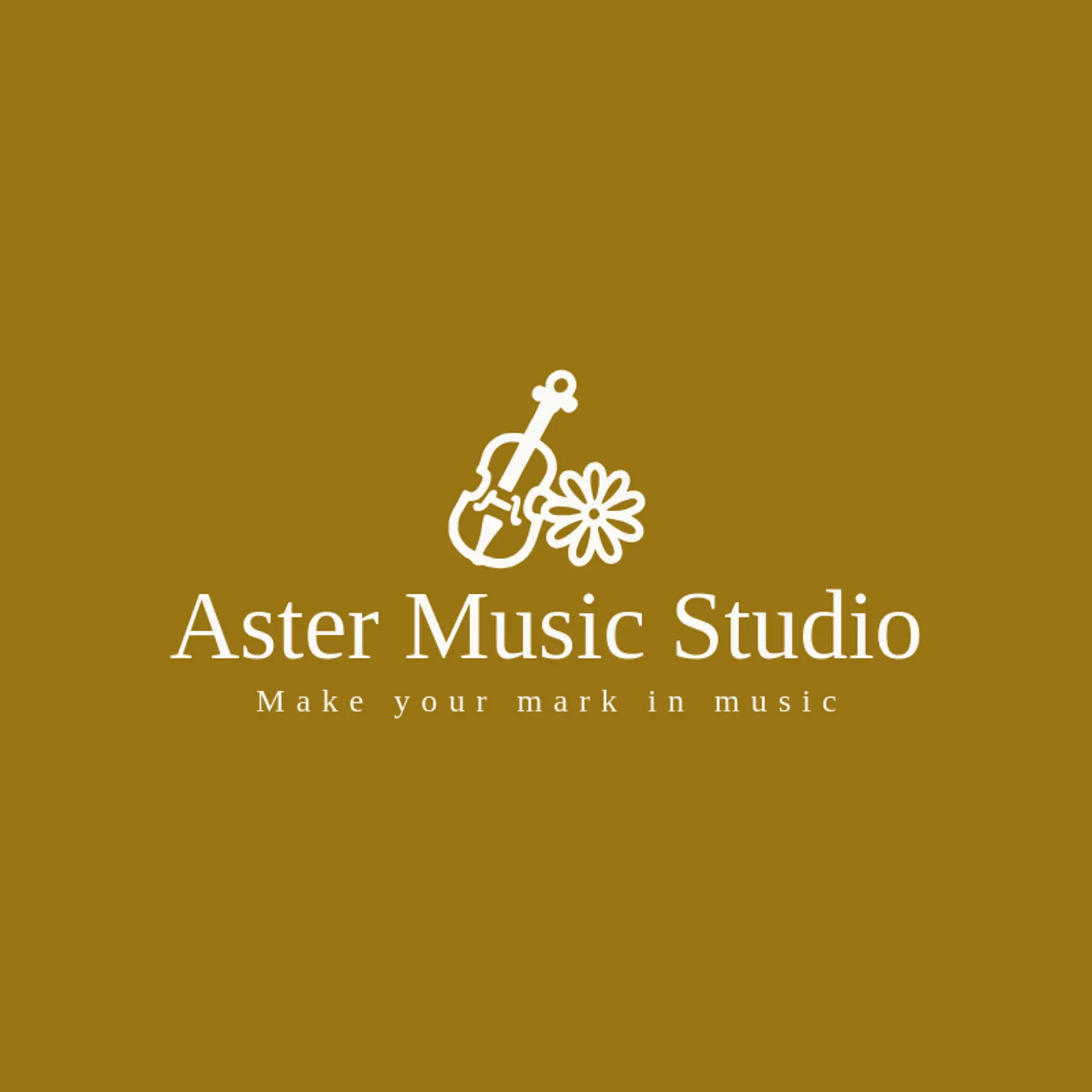 Aster Music Studio logo for violin
