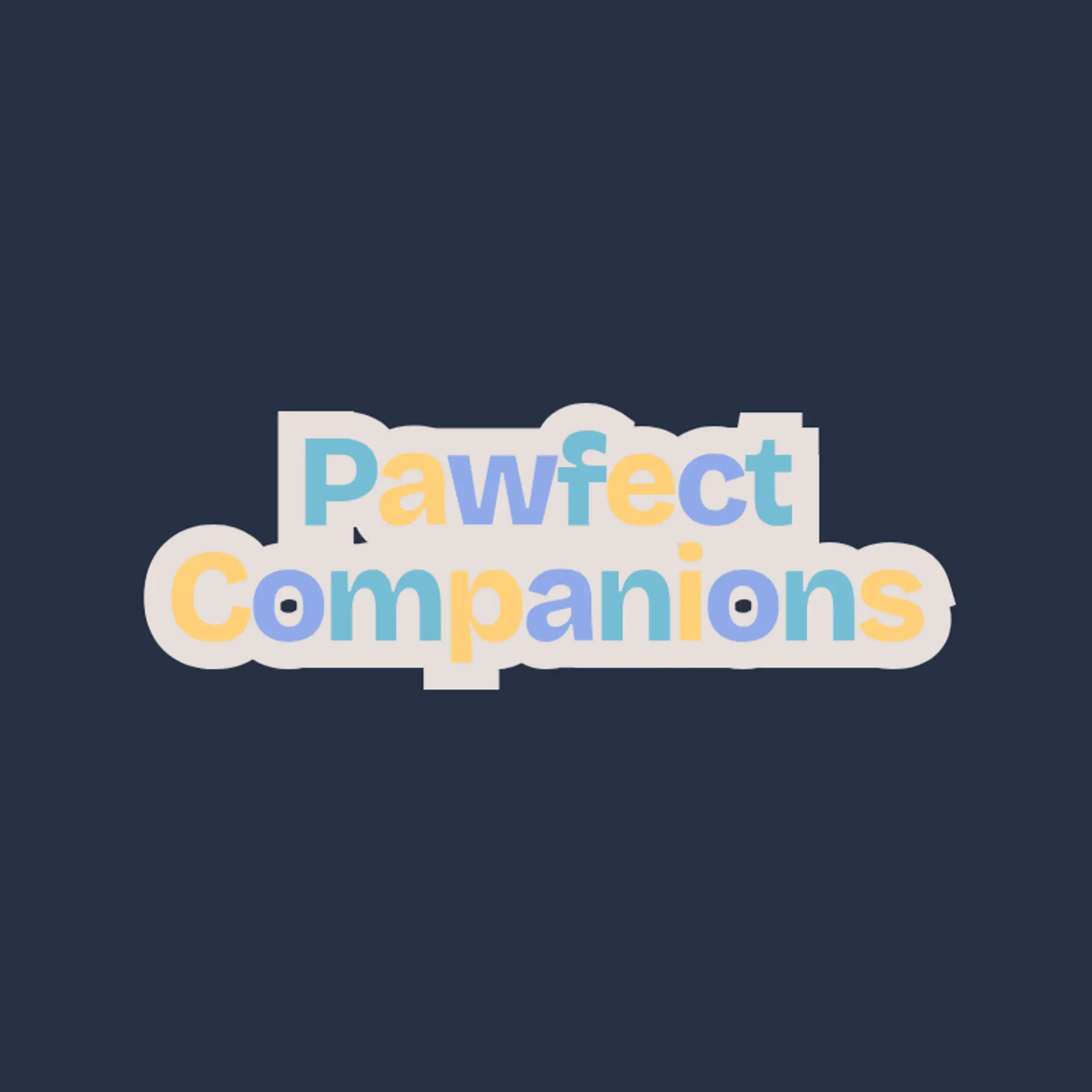 Paws & Whiskers Co. logo for pet care