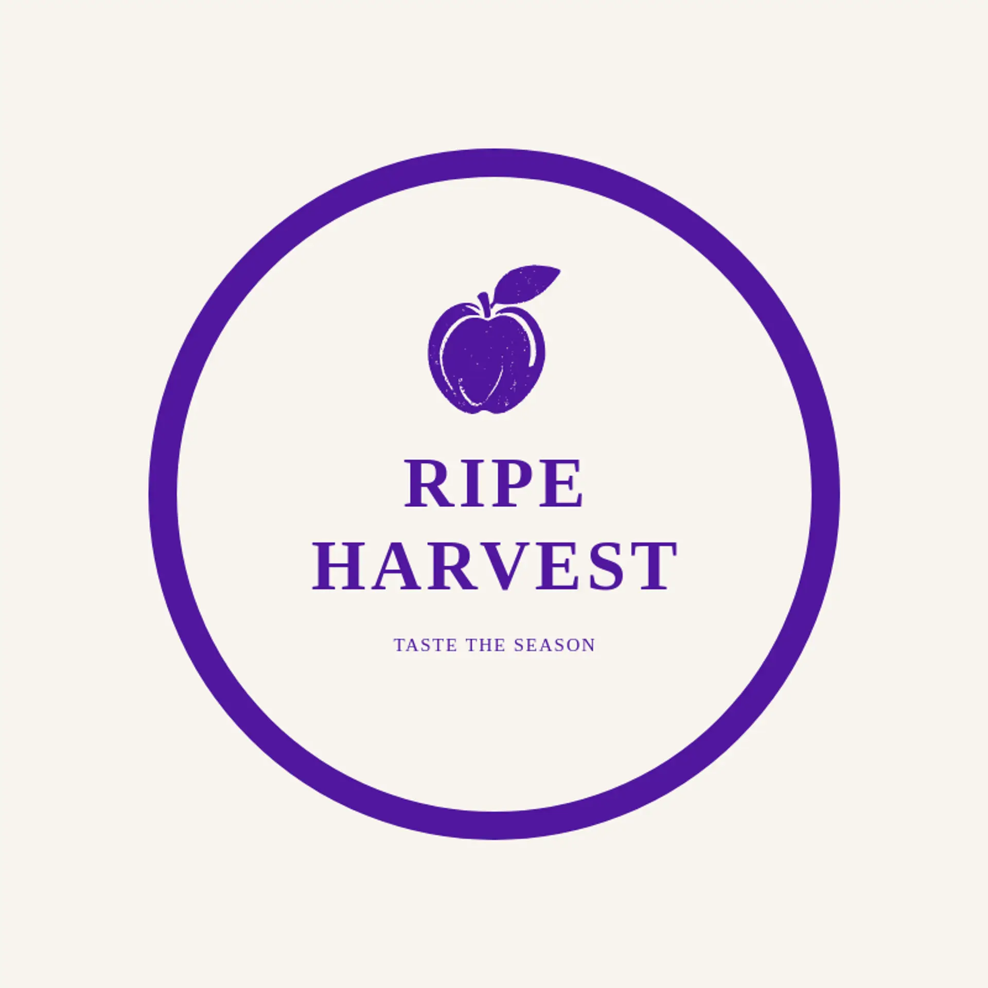 Ripe Harvest logo for foodie