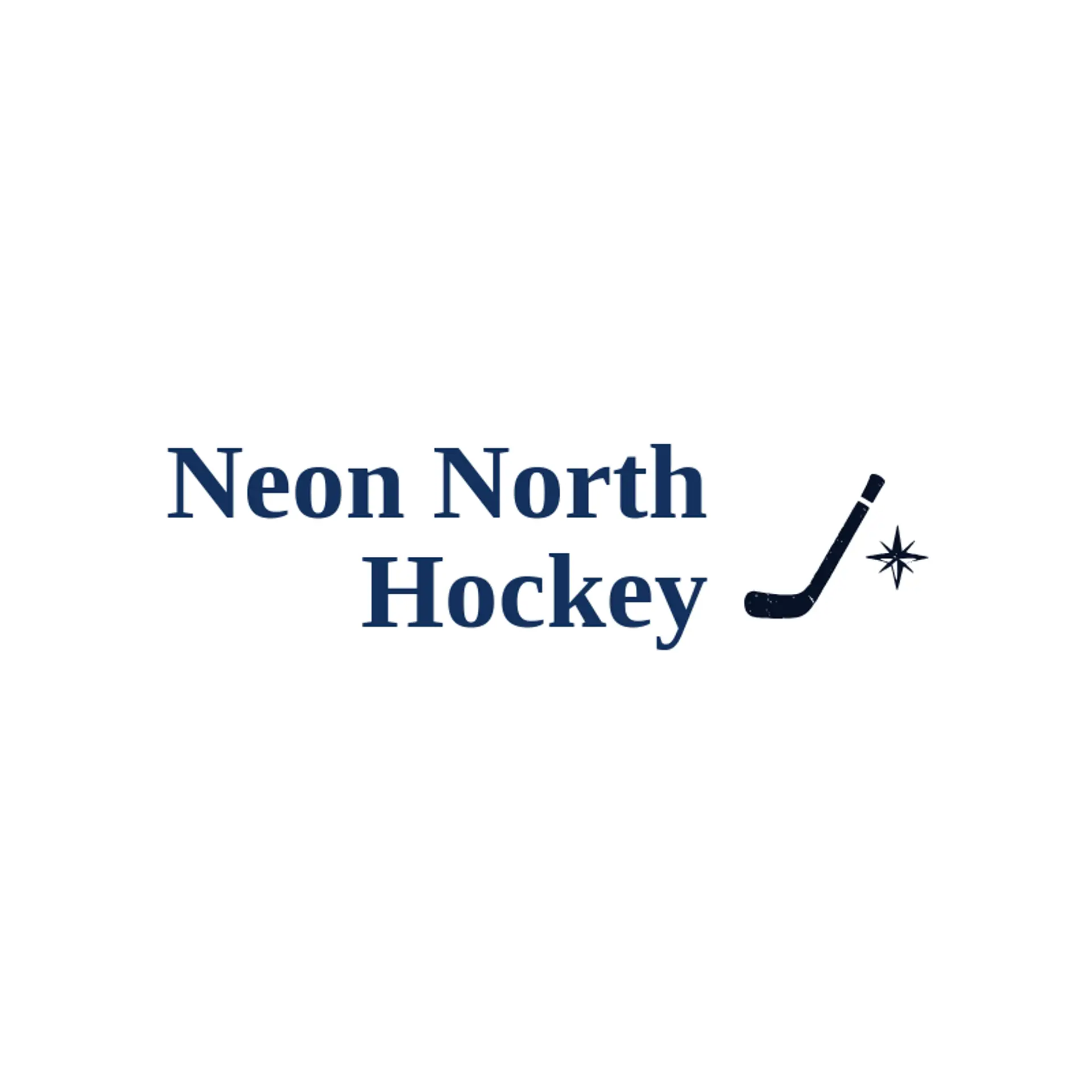 Neon North Hockey logo for hockey stick