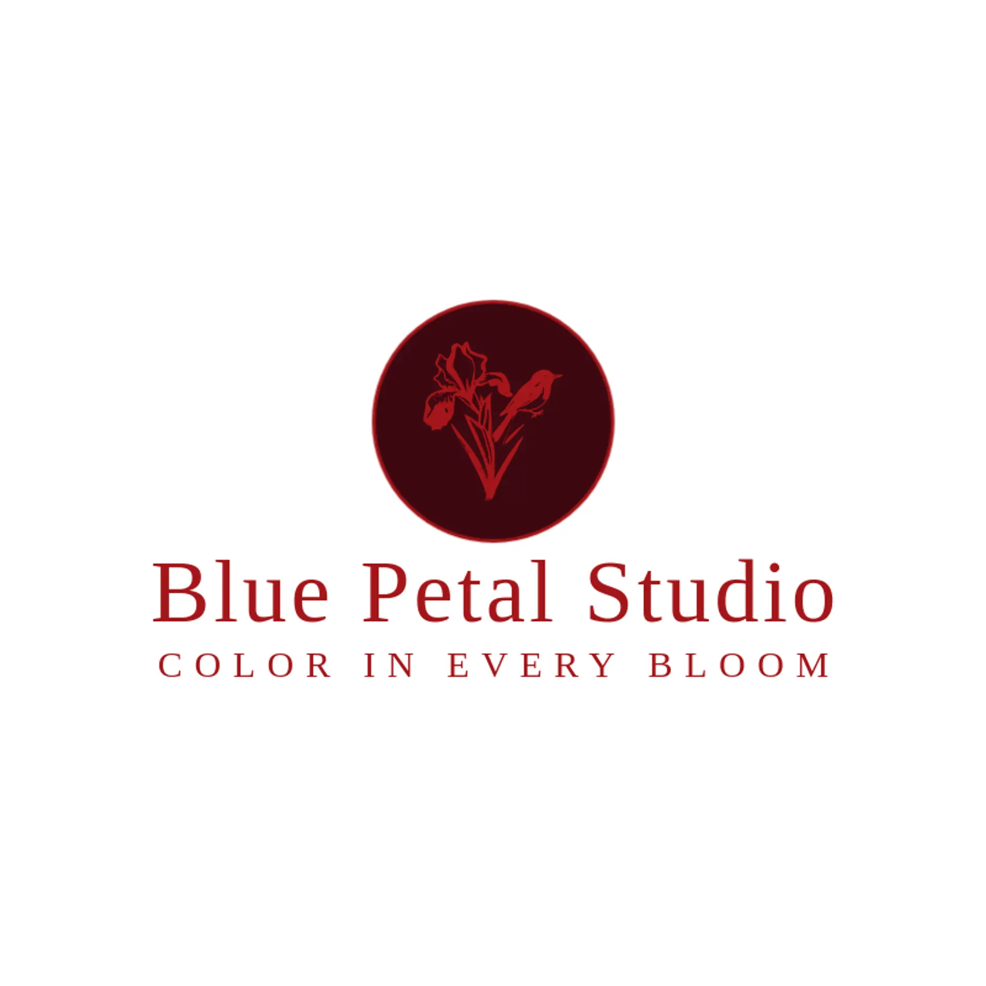 Blue Petal Studio logo for iris