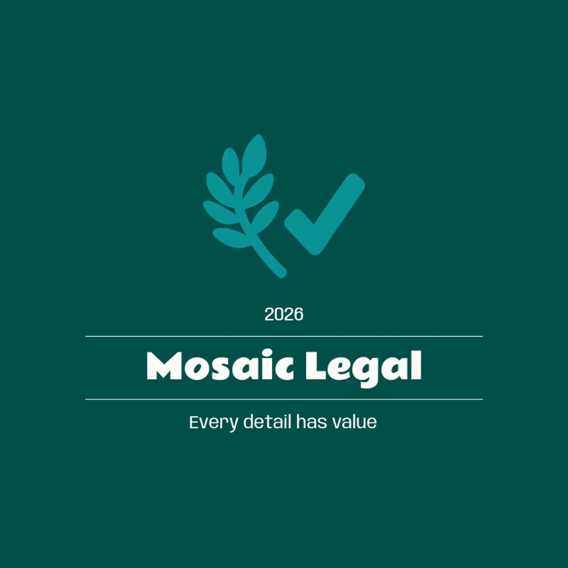 Mosaic Legal logo for lawyer