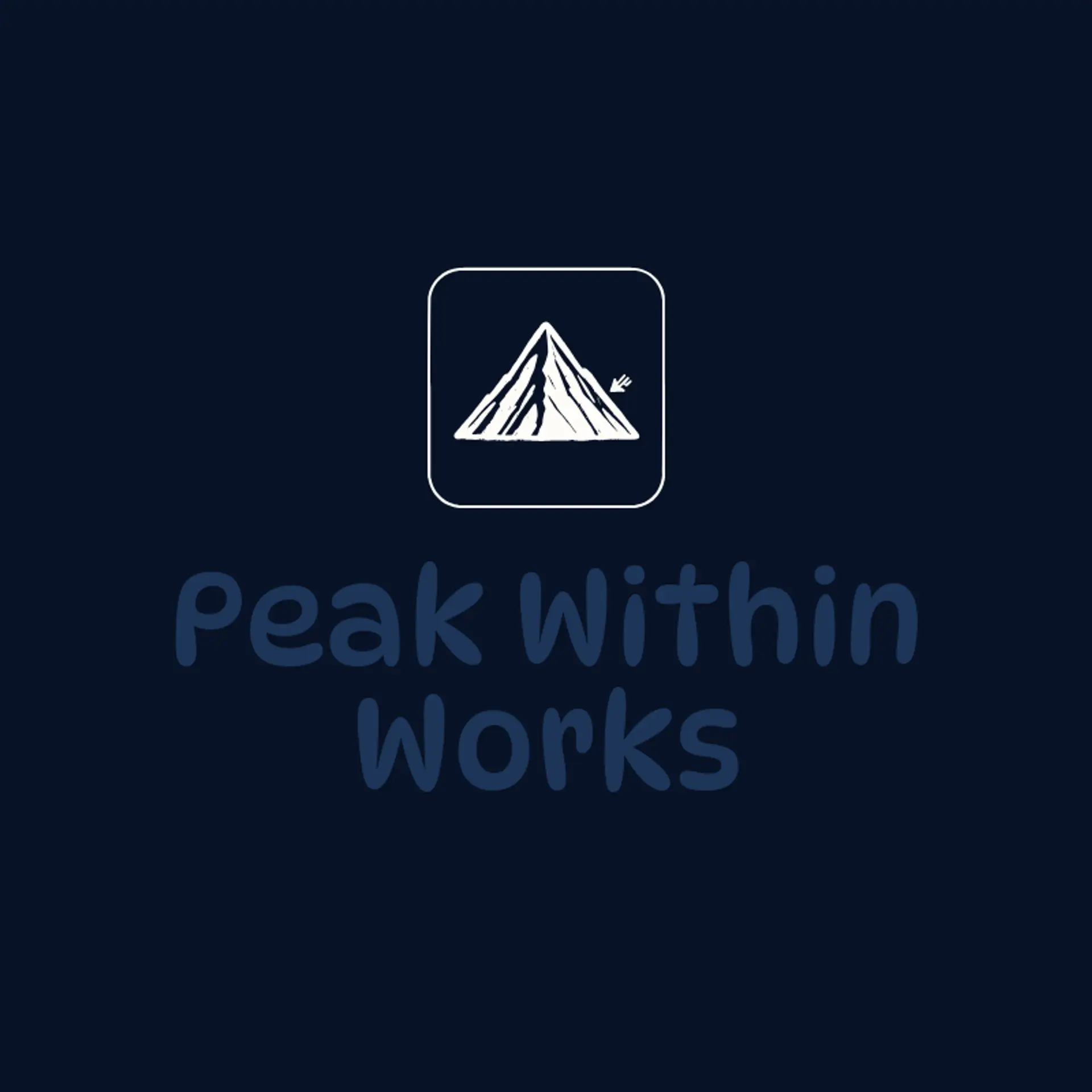 Peak Within Works logo for negative space