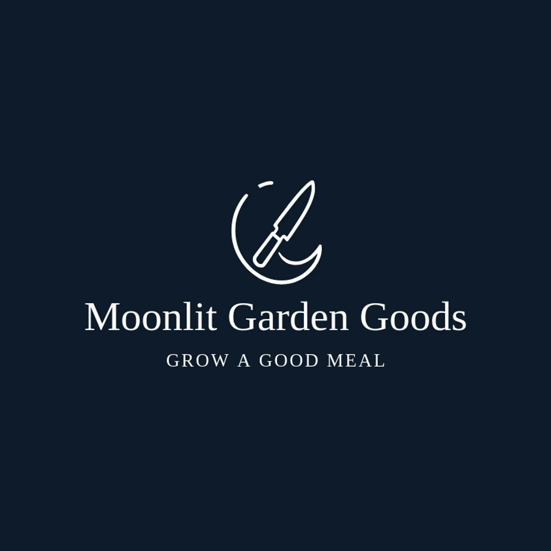 Moonlit Garden Goods logo for knife