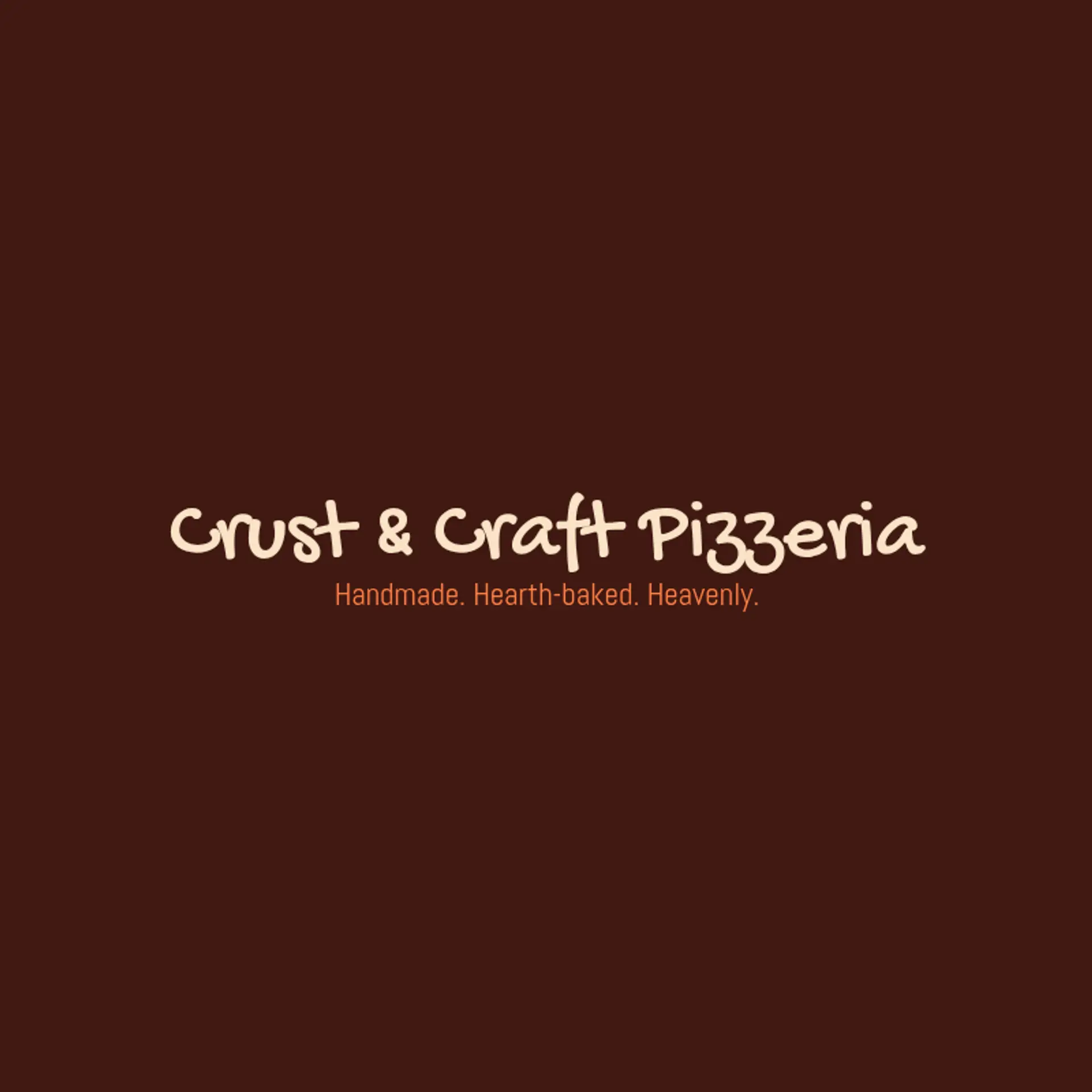 Crust & Craft Pizzeria logo for pizza restaurant