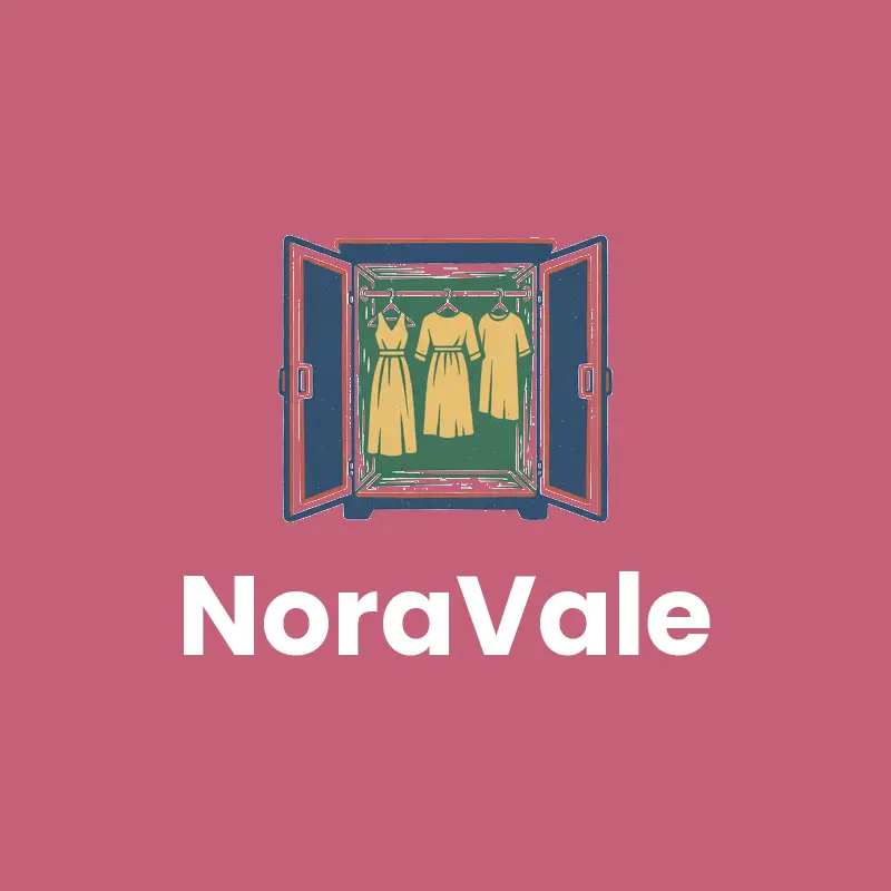 Open wardrobe with hanging clothes stylist logo in a linocut style
