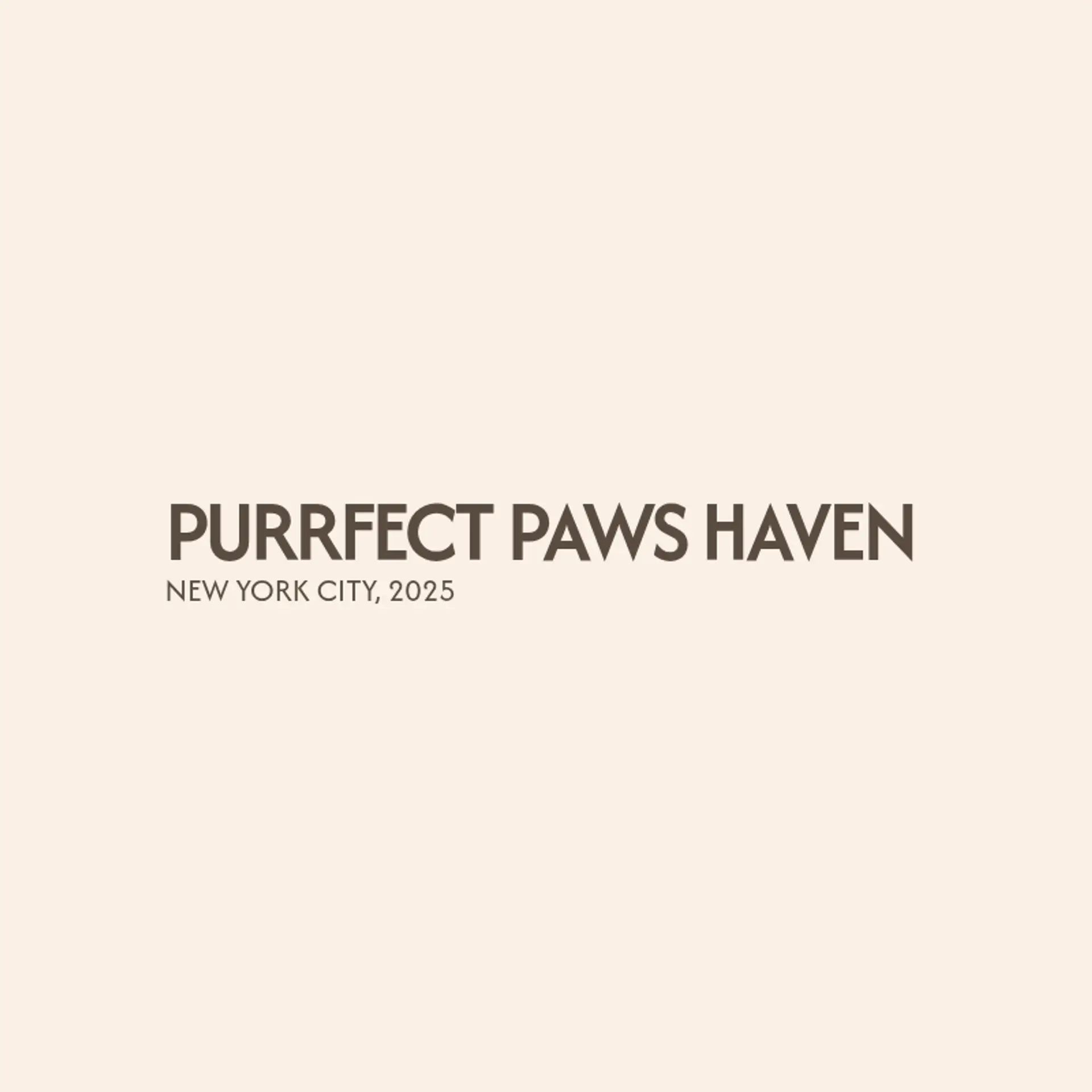 Purrfect Paws Haven logo for cat pet care