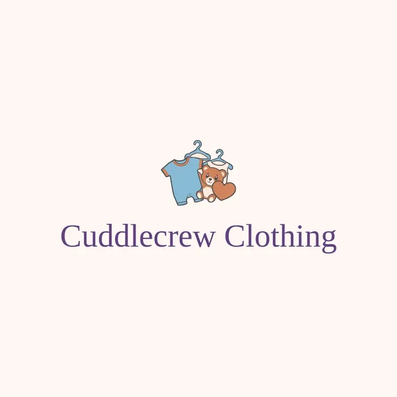 The baby store name CuddleCrew Clothing as a branded logo with a color icon