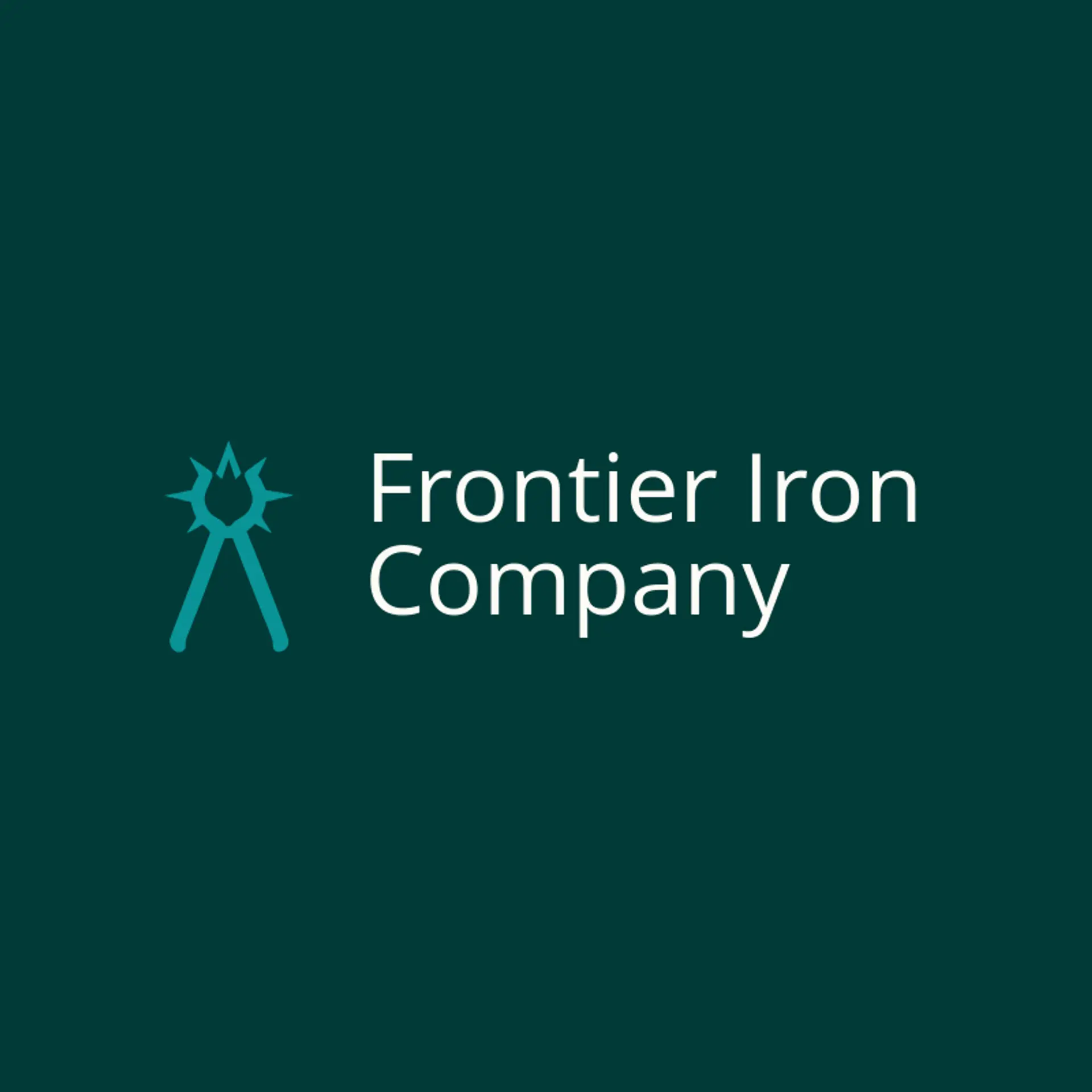 Frontier Iron Company logo for masculine
