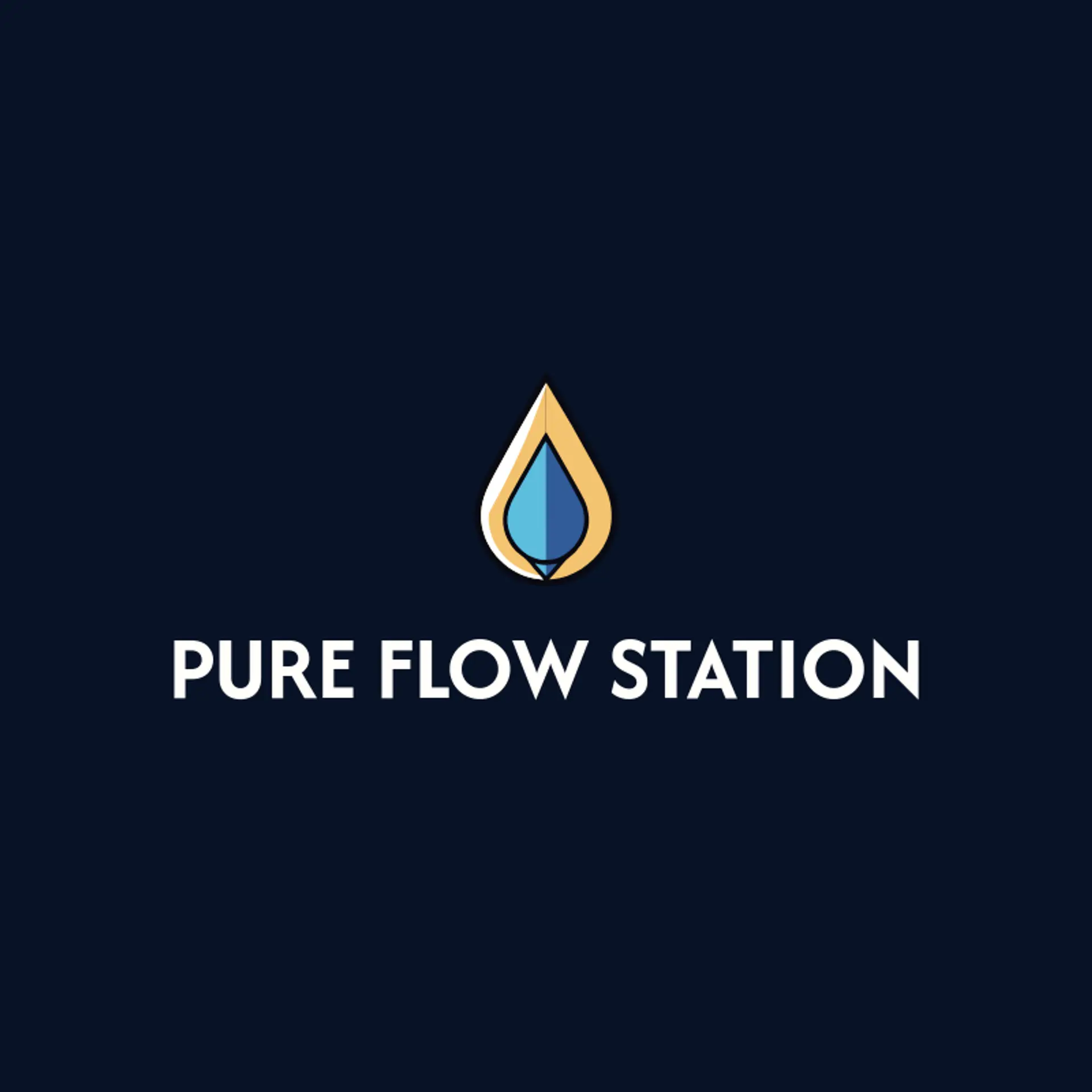 Pure Flow Station logo for water refilling station