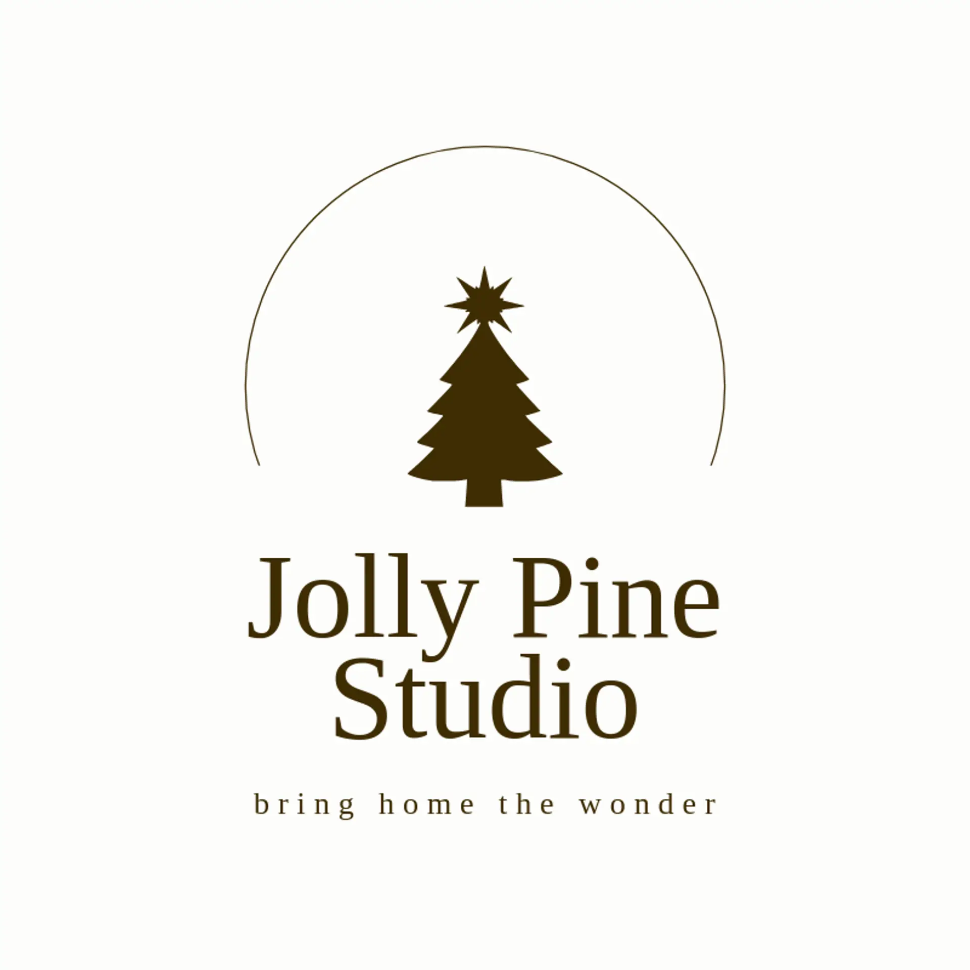 Jolly Pine Studio logo for holiday