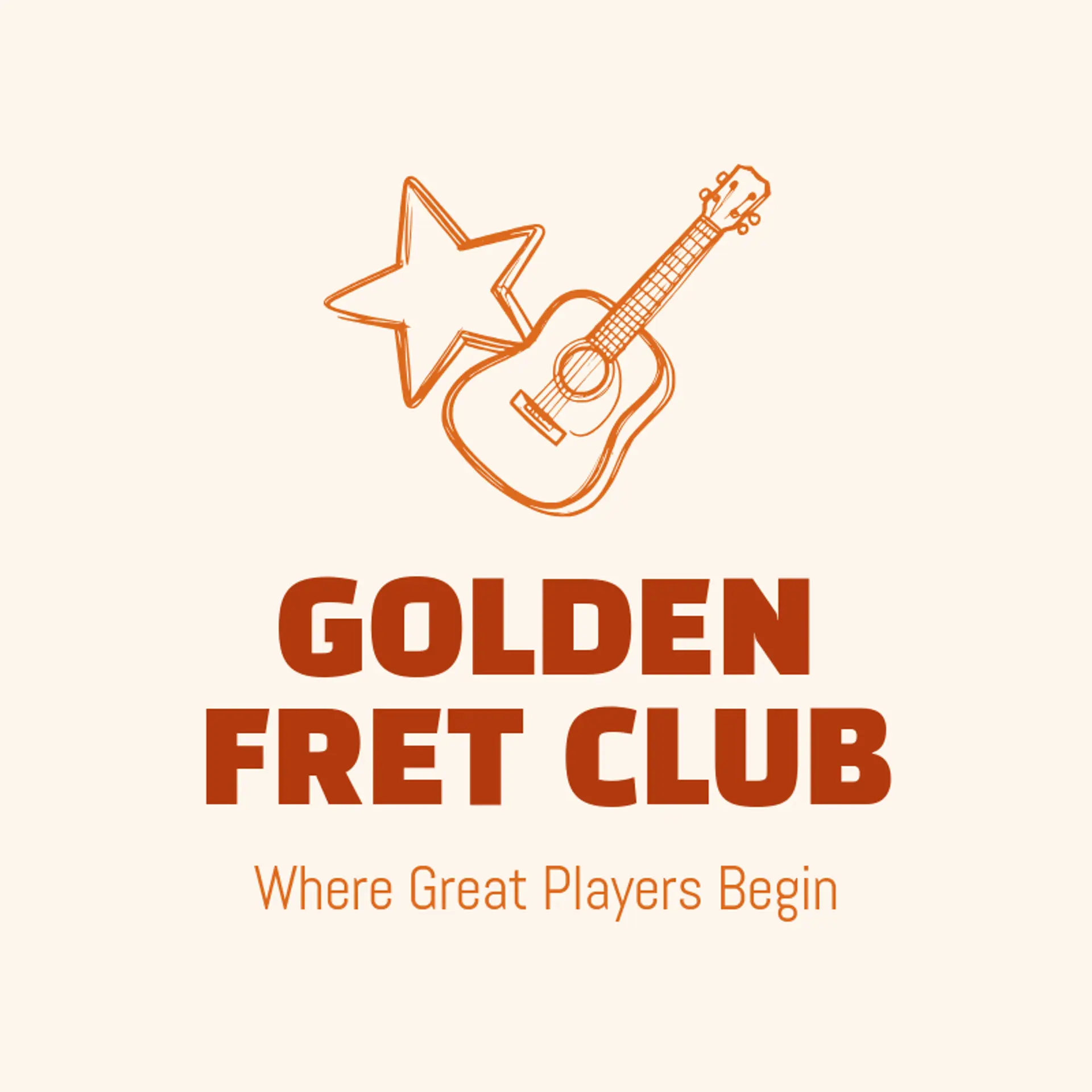 Golden Fret Club logo for guitar