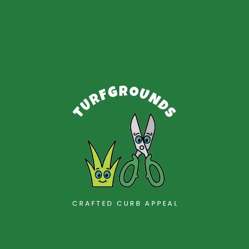 Grass and garden shears gardening logo