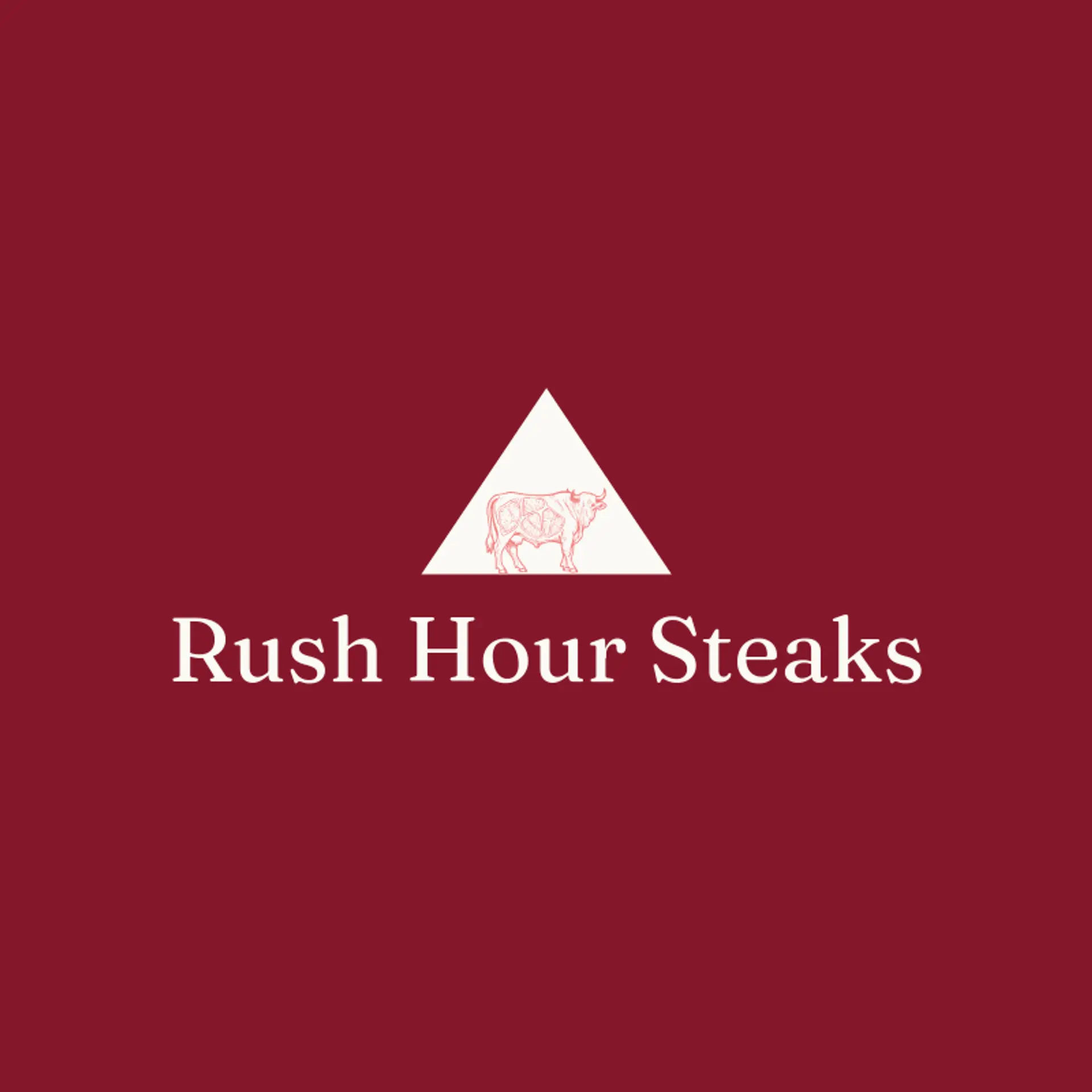Rush Hour Steaks logo for bull