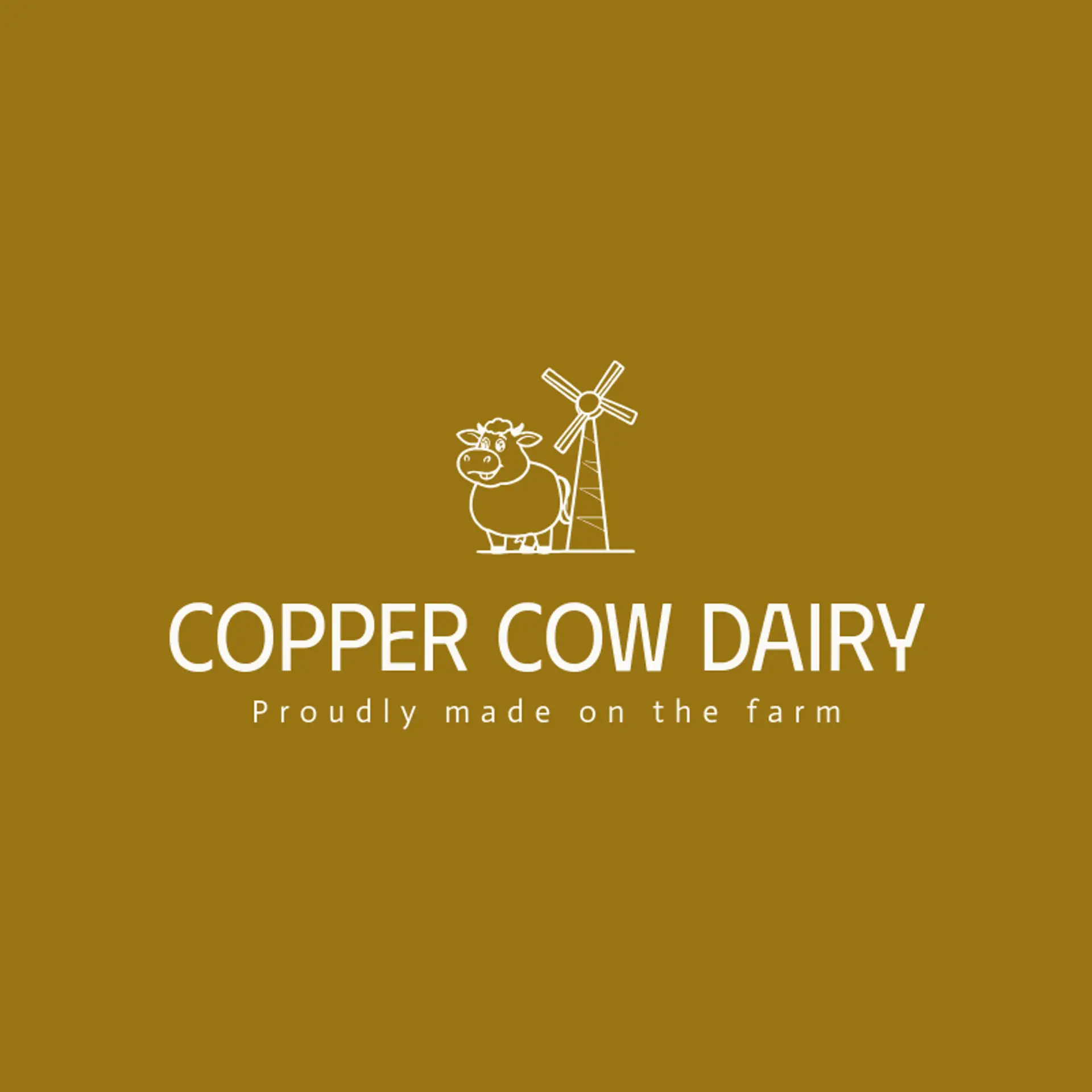 Copper Cow Dairy logo for dairy