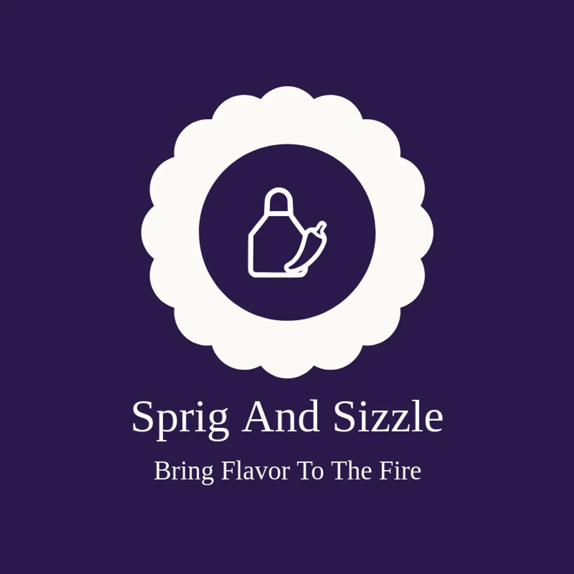 Sprig and Sizzle logo for apron