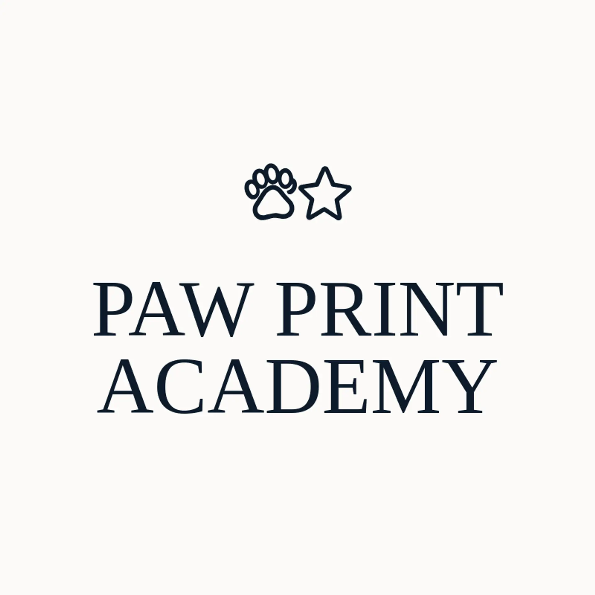 Paw Print Academy logo for paw print
