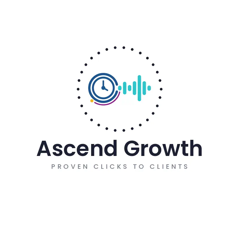 A clock and a sound wave, a campaign timing marketing logo in a minimal style