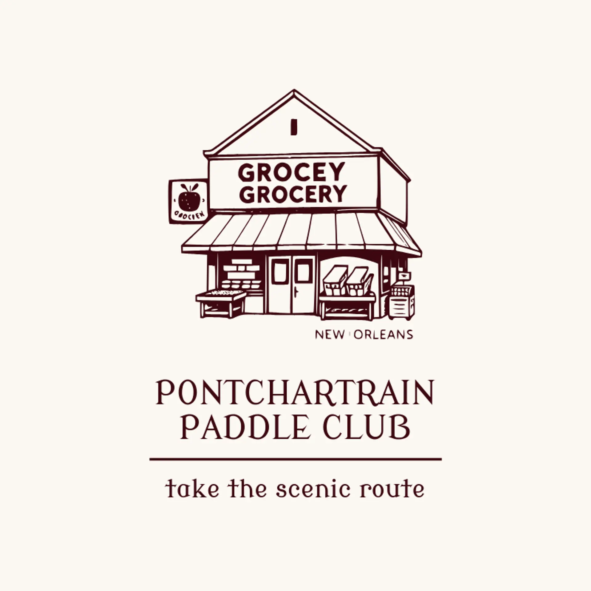 Pontchartrain Paddle Club logo for new orleans