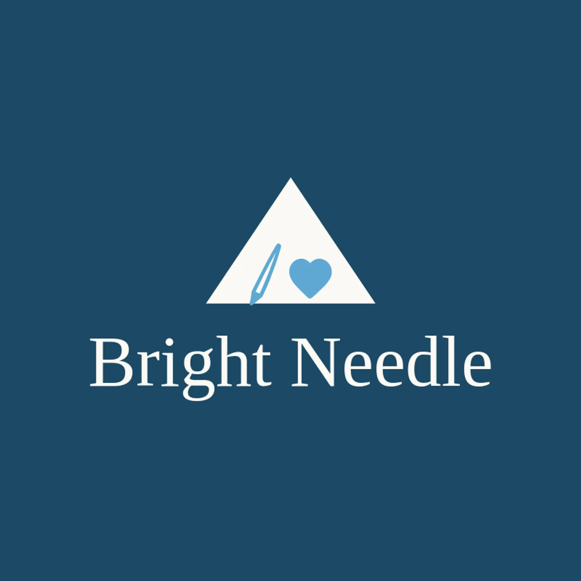 Bright Needle logo for clothing store