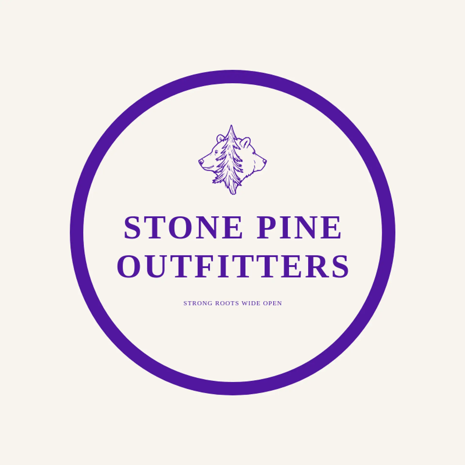 Stone Pine Outfitters logo for grizzly bear
