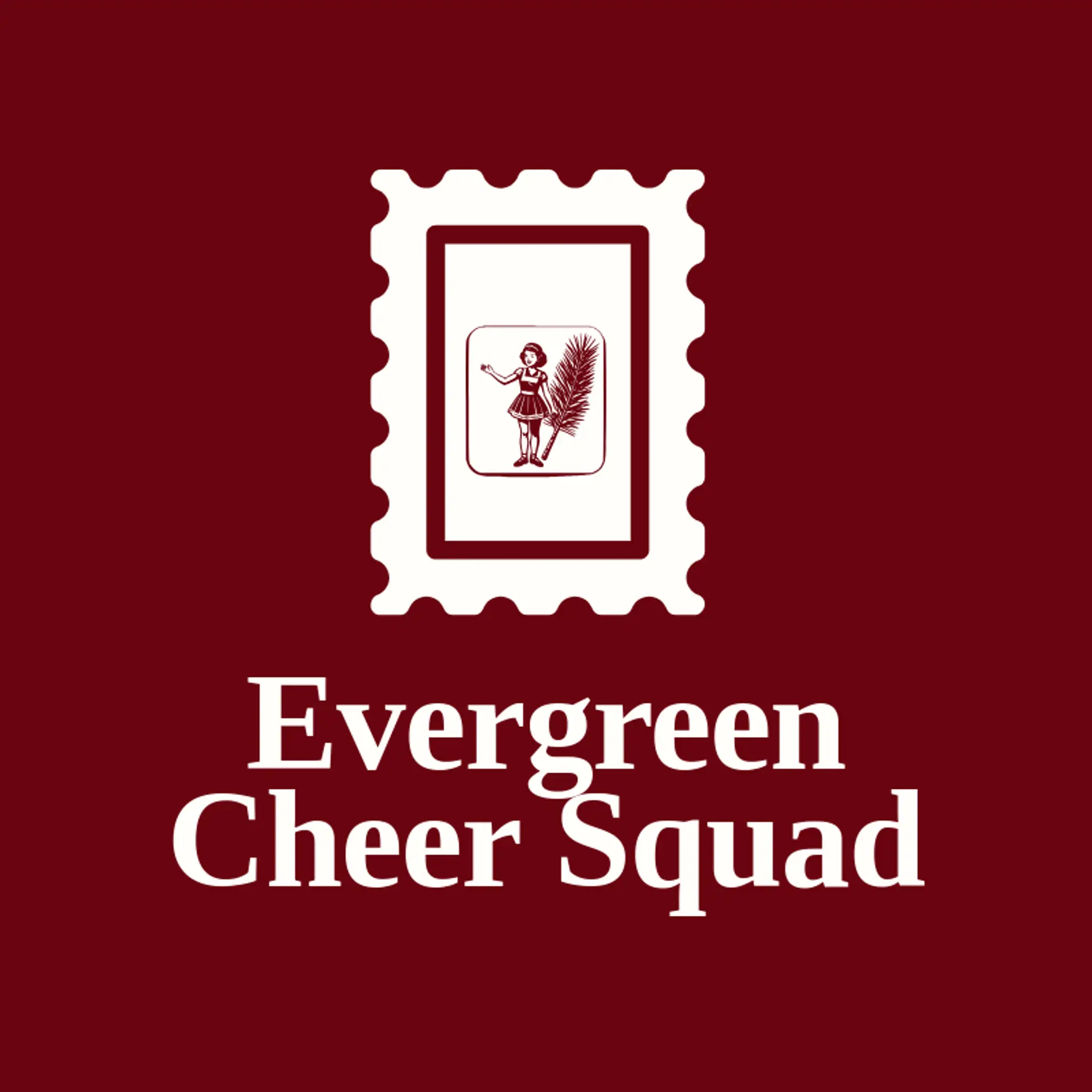 Evergreen Cheer Squad logo for cheerleader