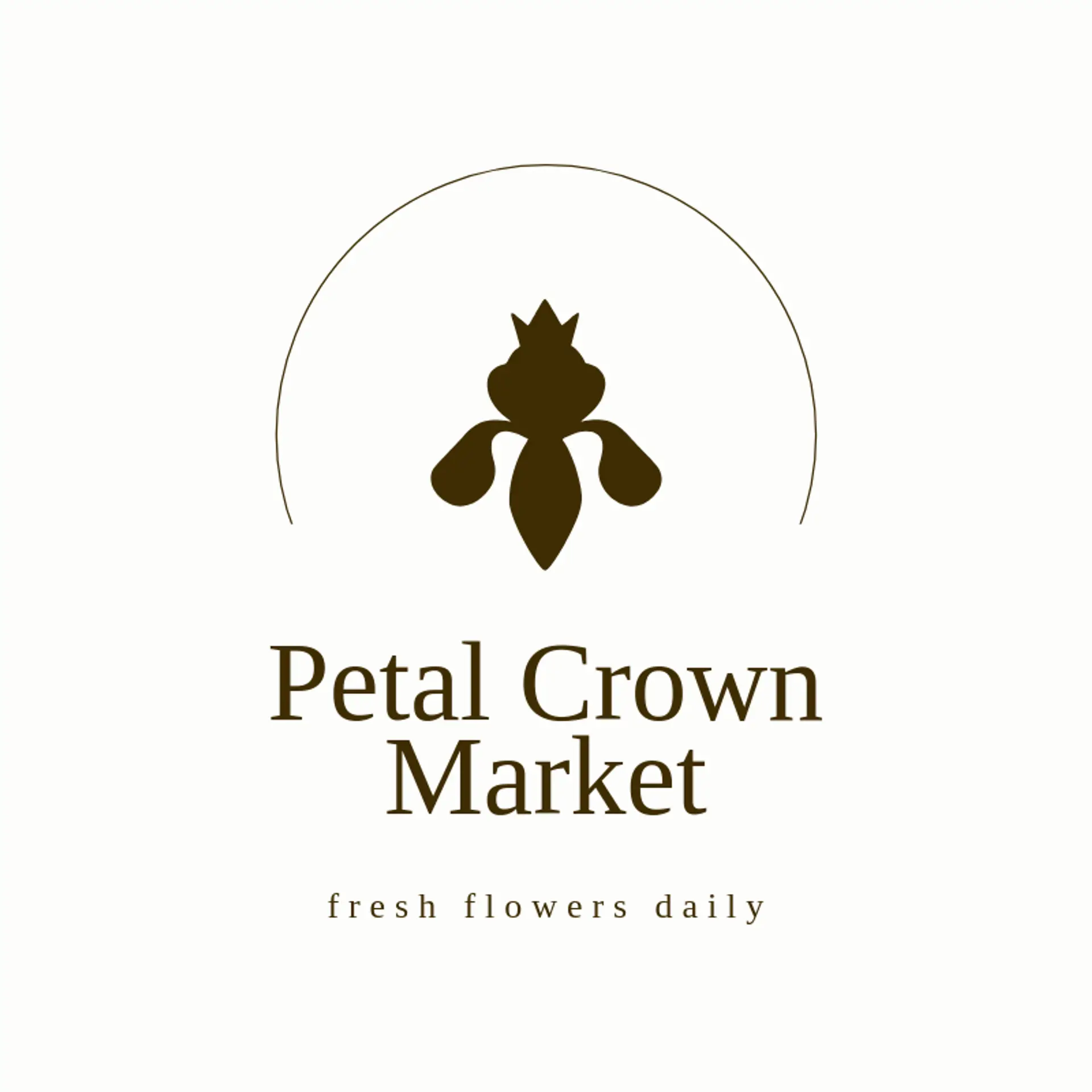 Petal Crown Market logo for iris