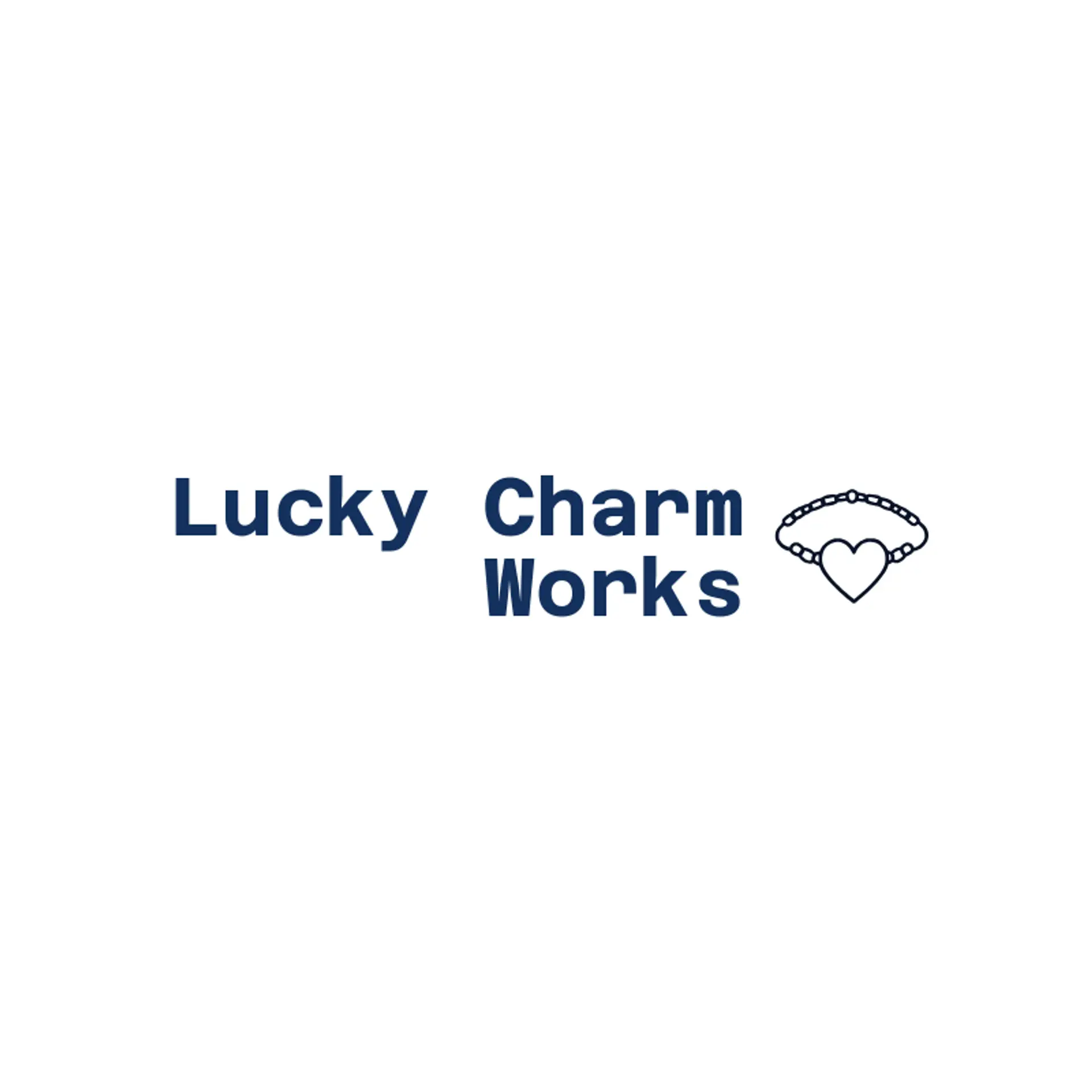 Lucky Charm Works logo for bracelet