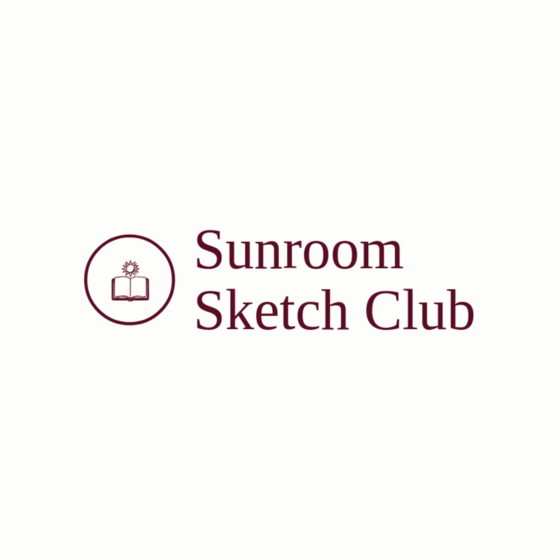 Sunroom Sketch Club logo for artistic