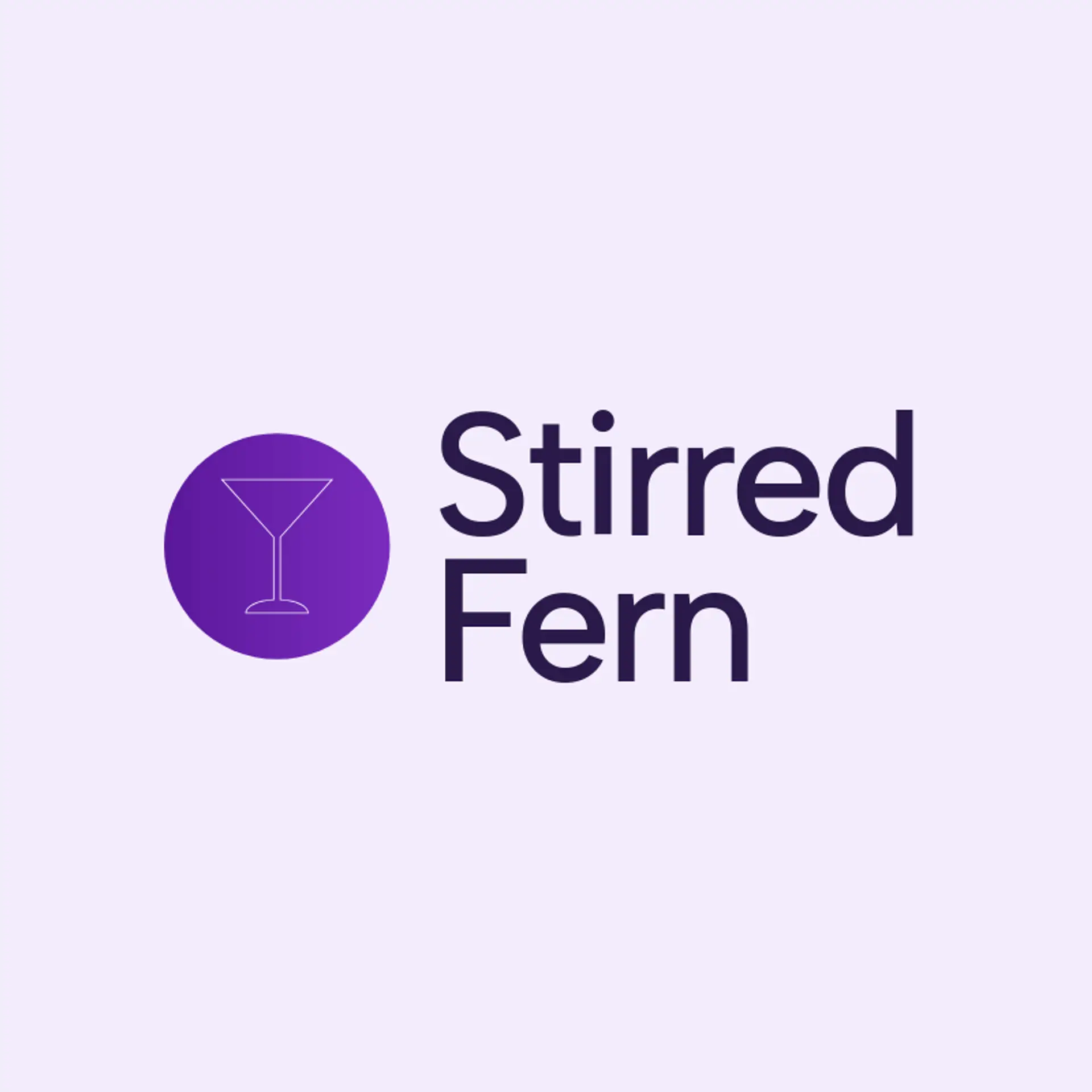 Stirred Fern logo for martini