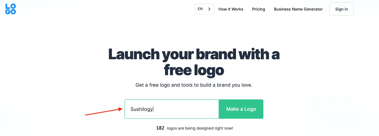 Type your business name in the search bar