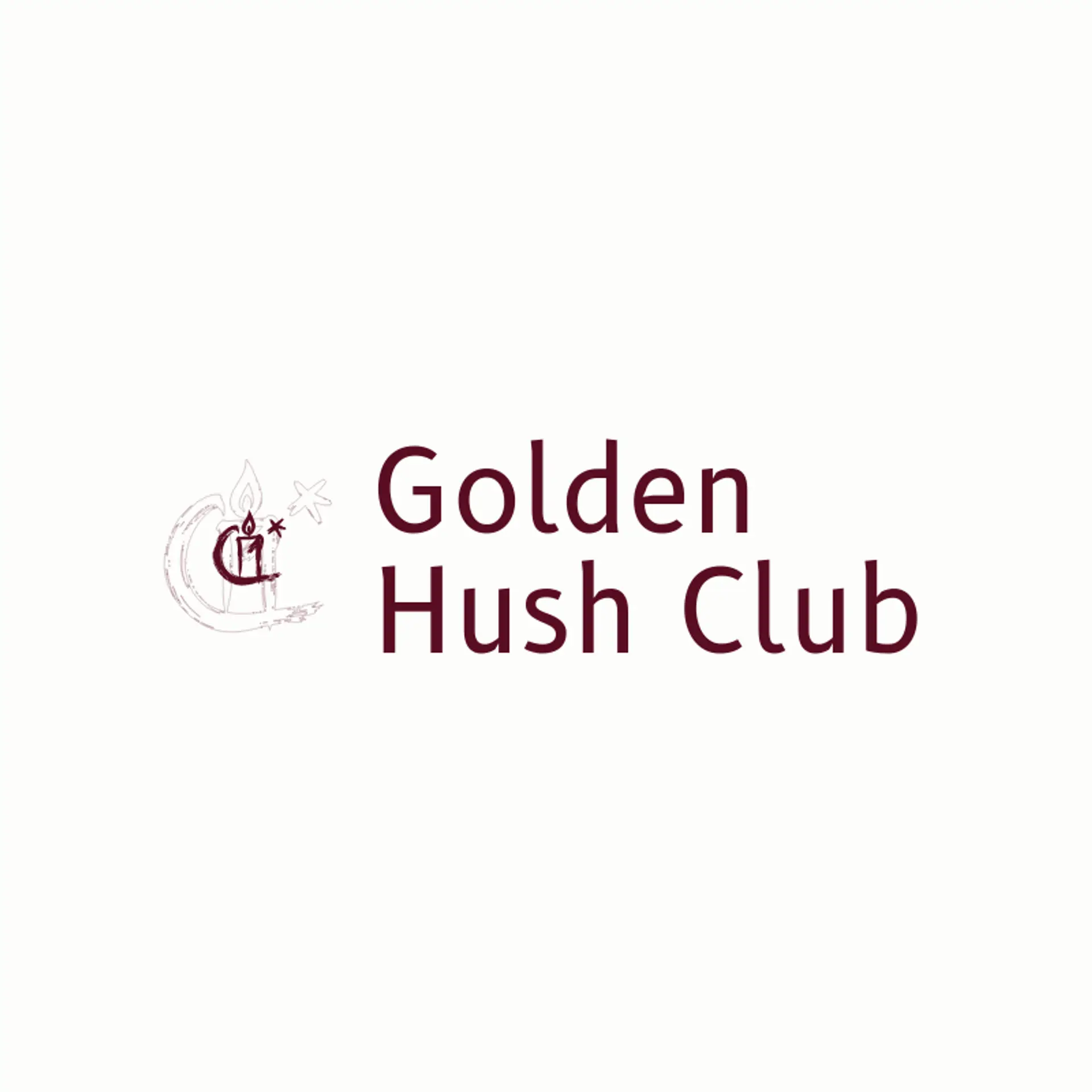 Golden Hush Club logo for asmr