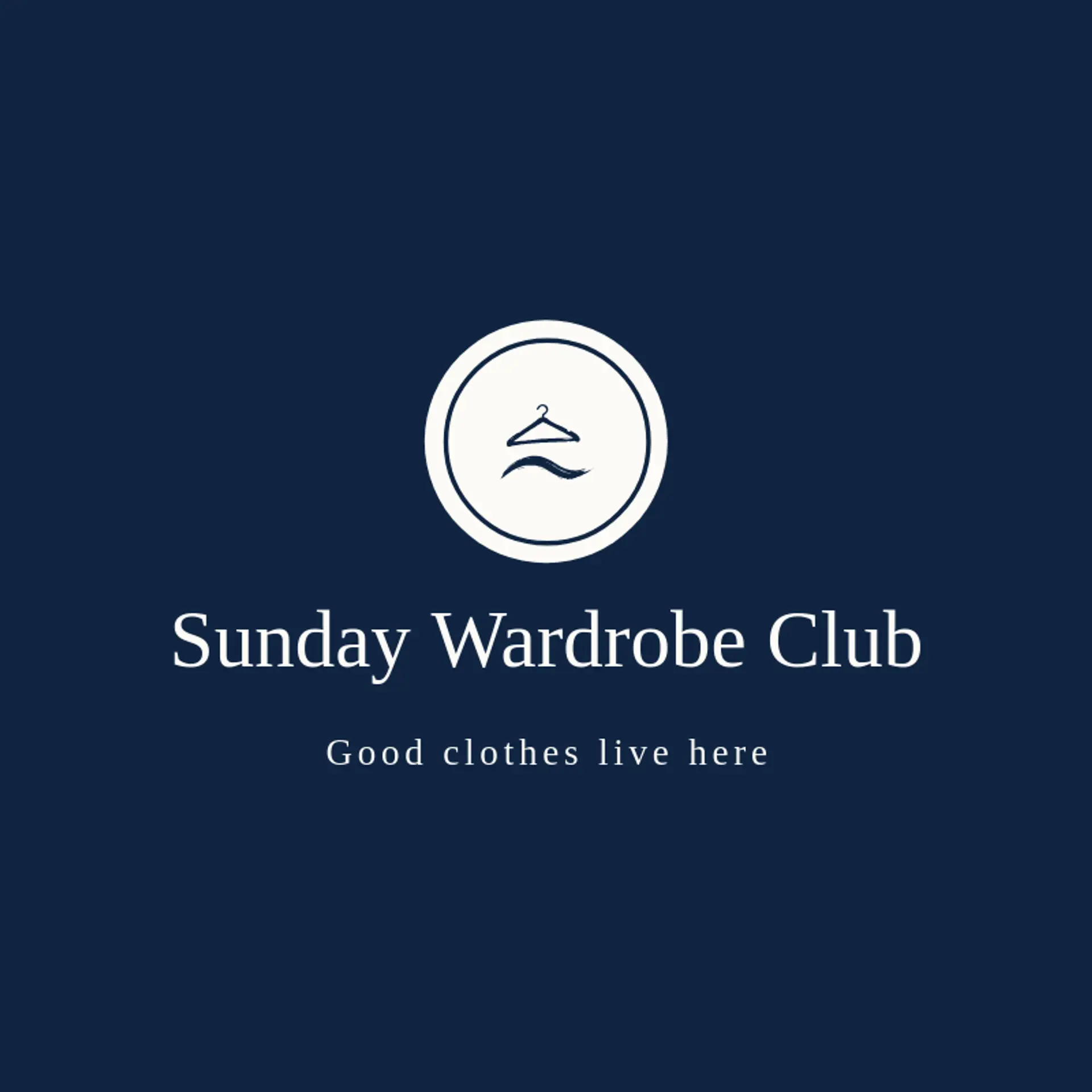 Sunday Wardrobe Club logo for hanger