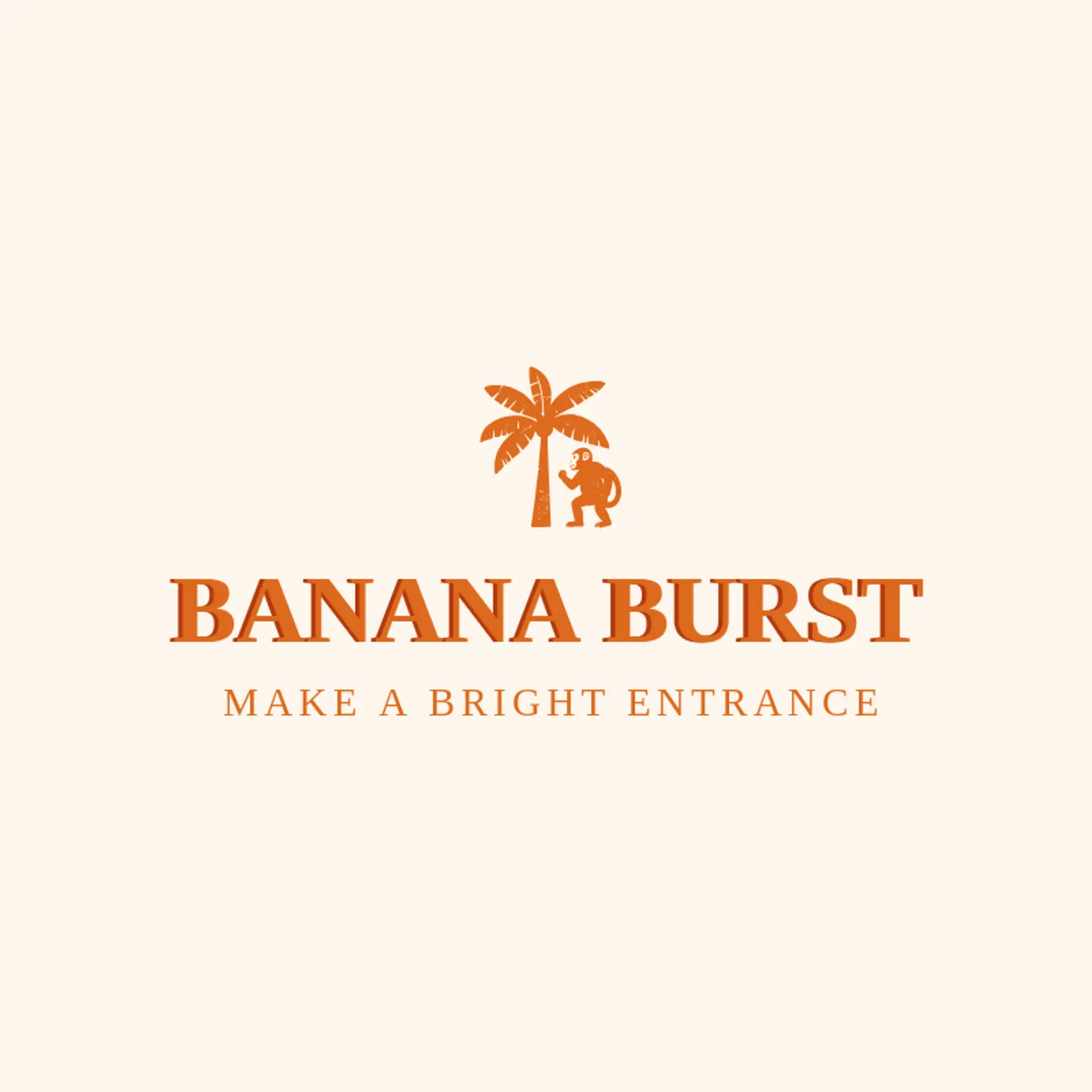 Banana Burst logo for monkey