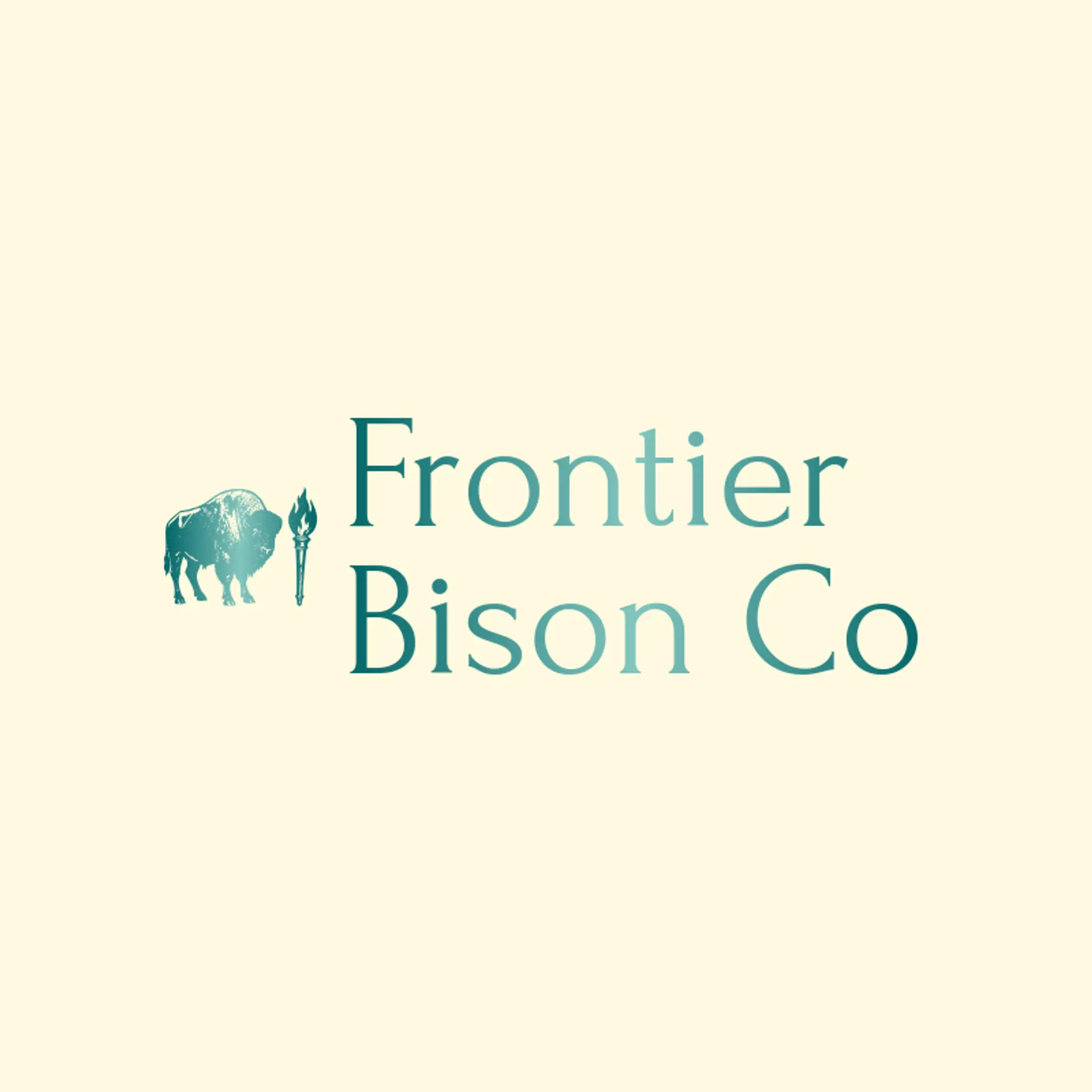 Frontier Bison Co logo for american