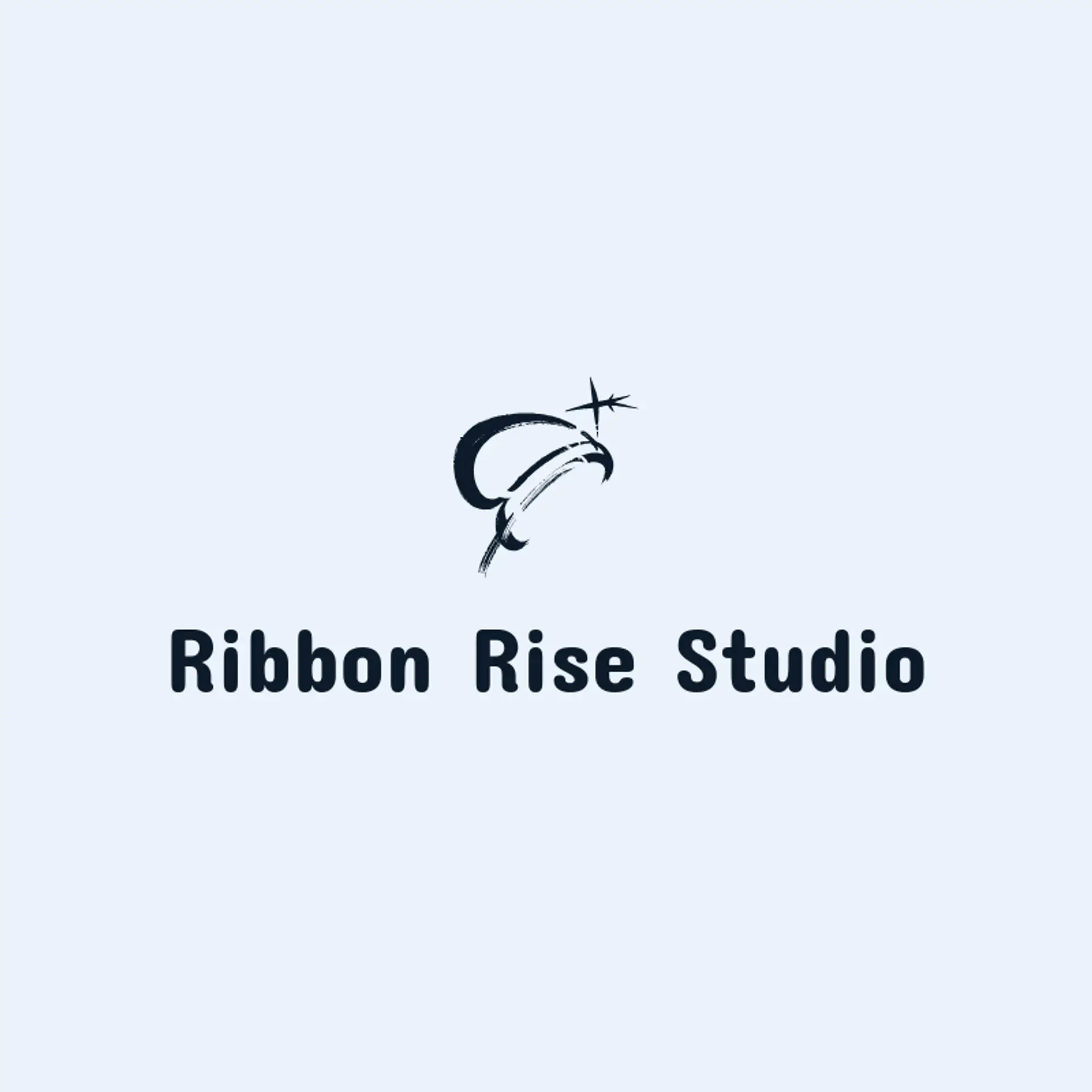 Ribbon Rise Studio logo for gymnastics