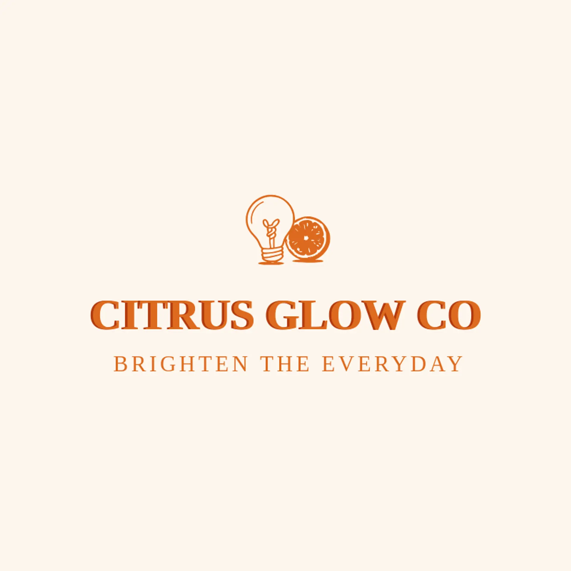 Citrus Glow Co logo for lightbulb