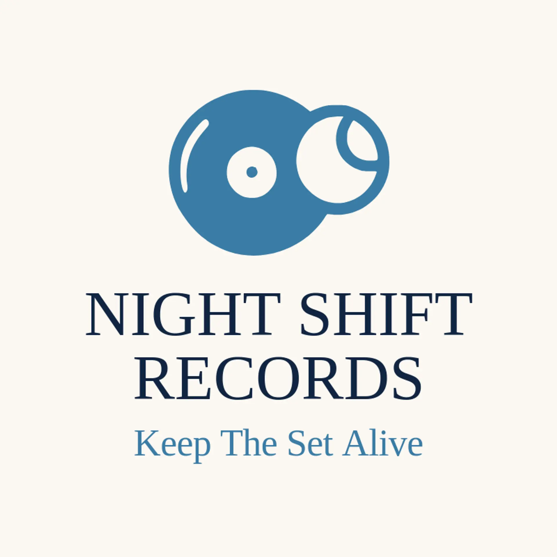 Night Shift Records logo for rock and roll