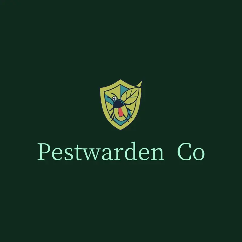 The pest control name PestWarden Co as a branded logo with a color icon