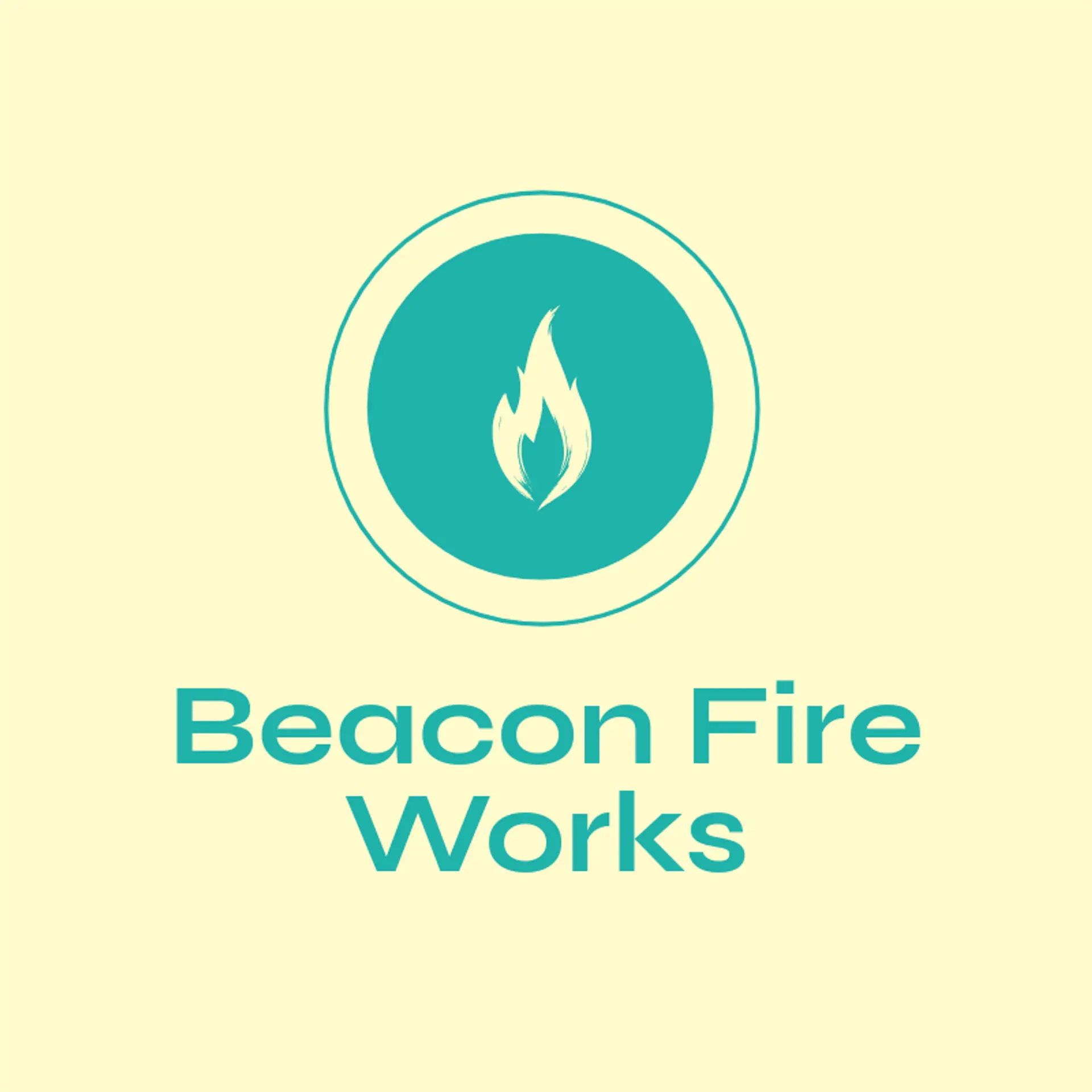 Beacon Fire Works logo for fire