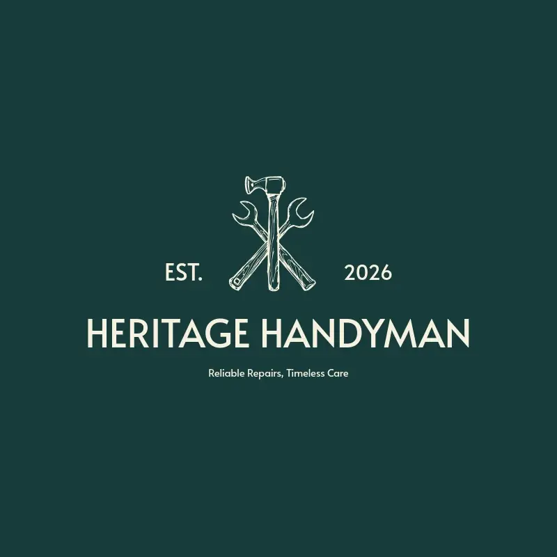 The handyman business name Heritage Handyman as a branded logo with a single color icon