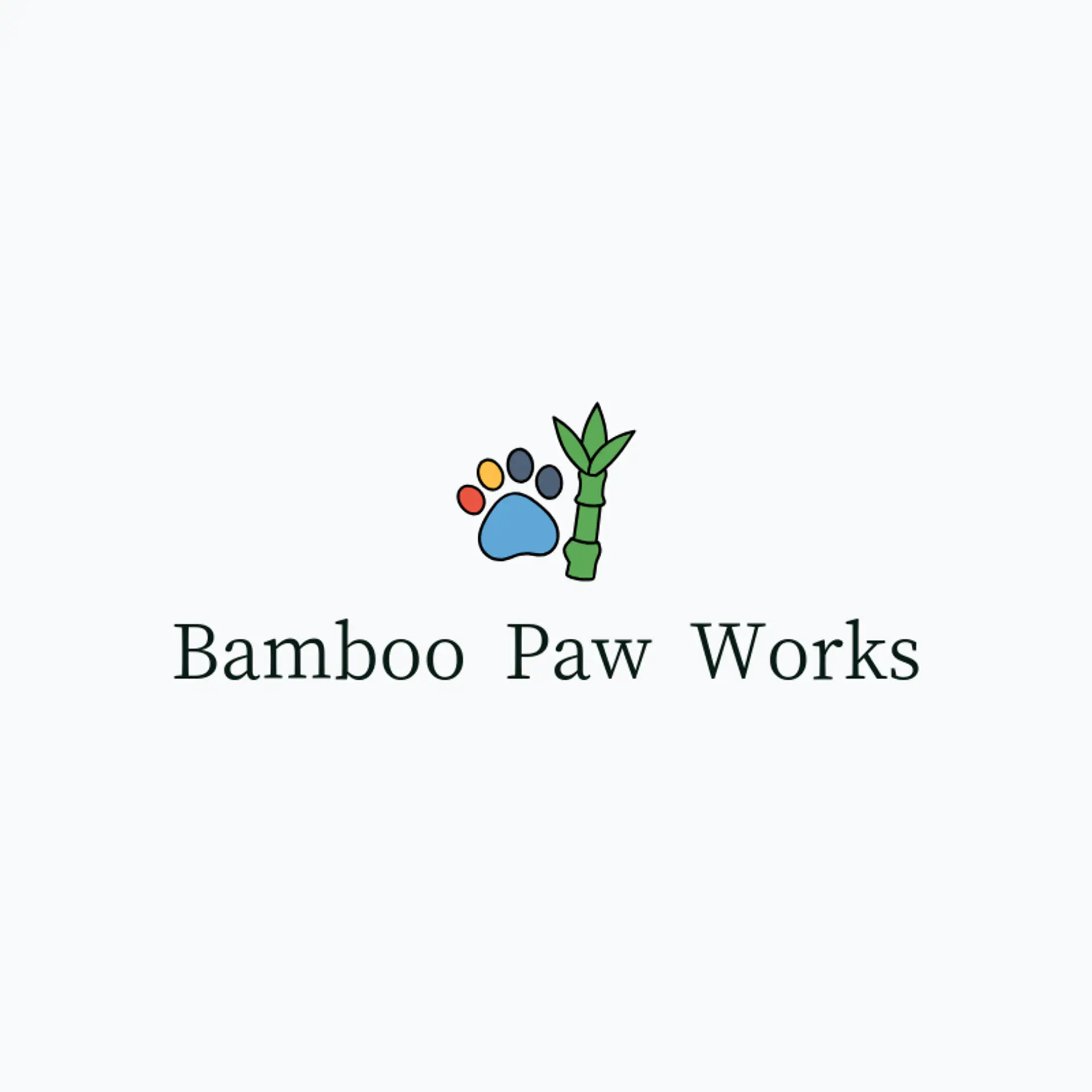Bamboo Paw Works logo for panda