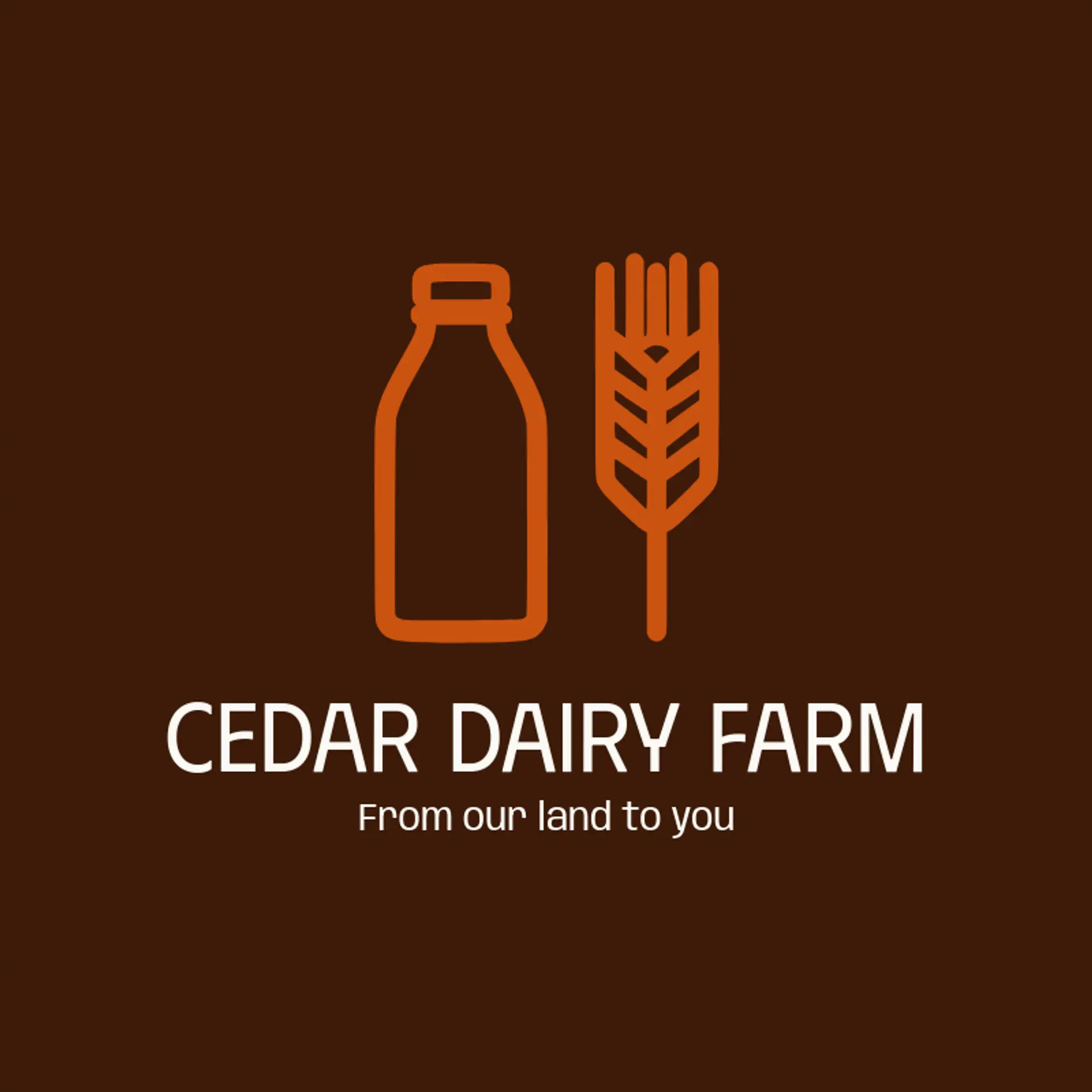 Cedar Dairy Farm logo for milk