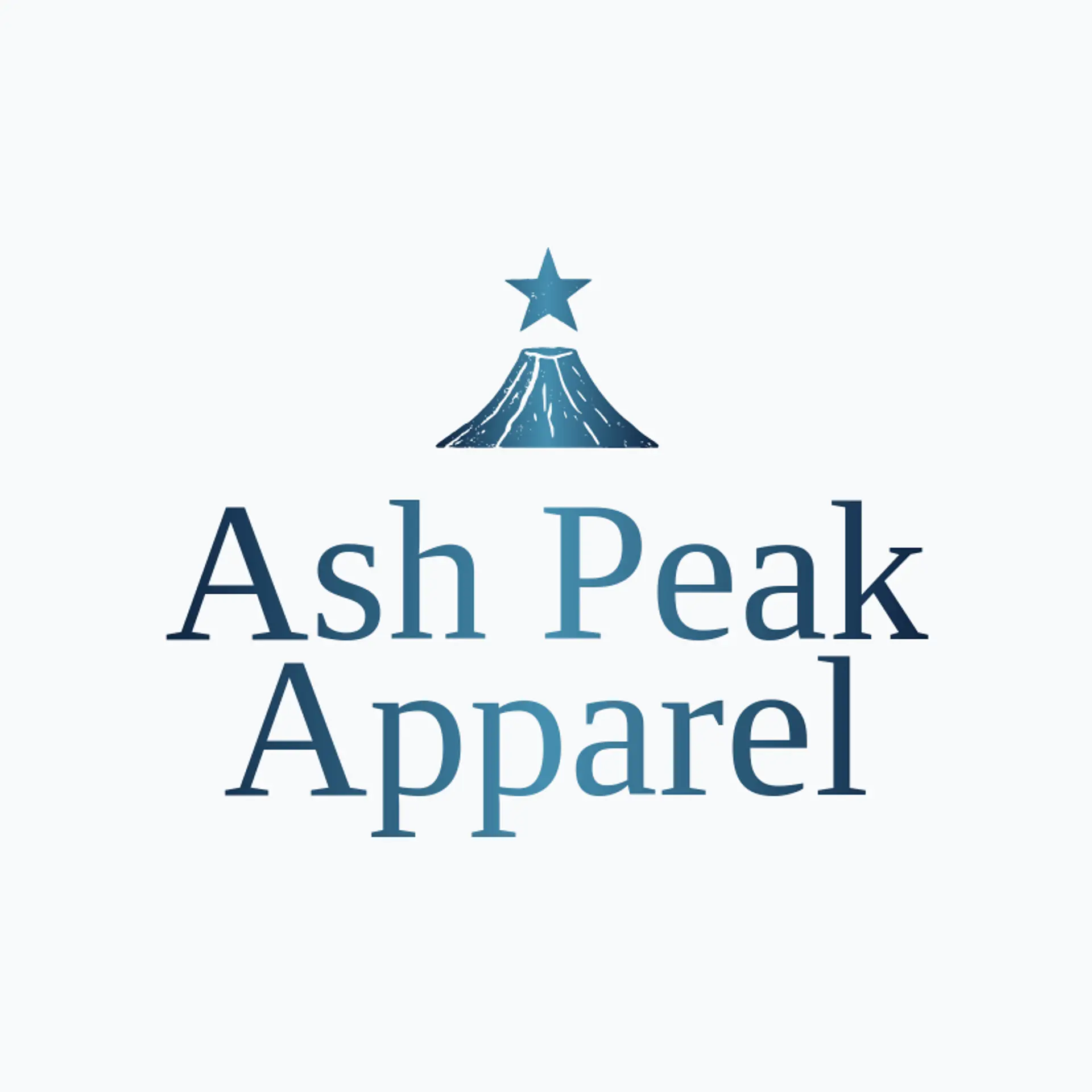 Ash Peak Apparel logo for volcano