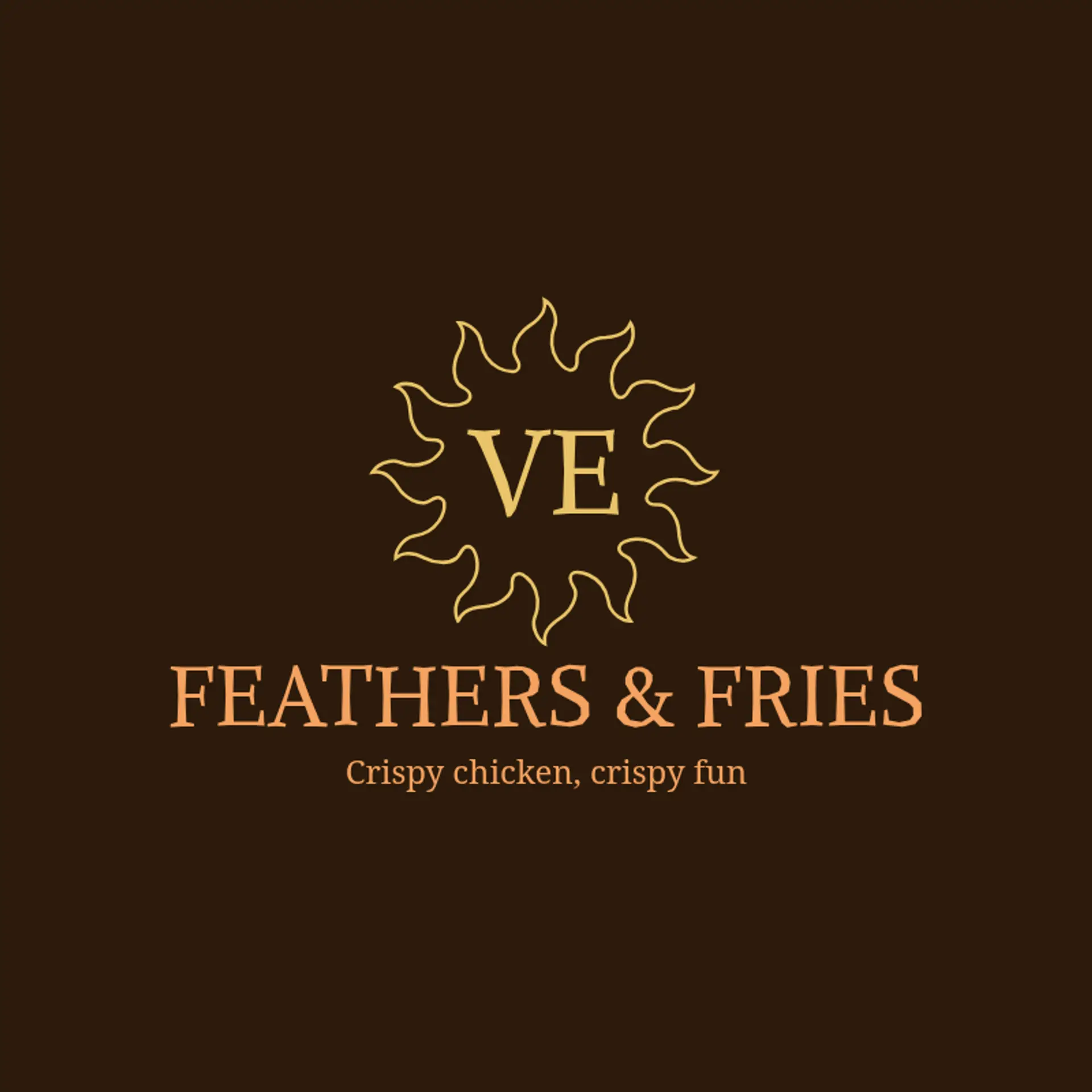 Feathers & Fries logo for chicken restaurant