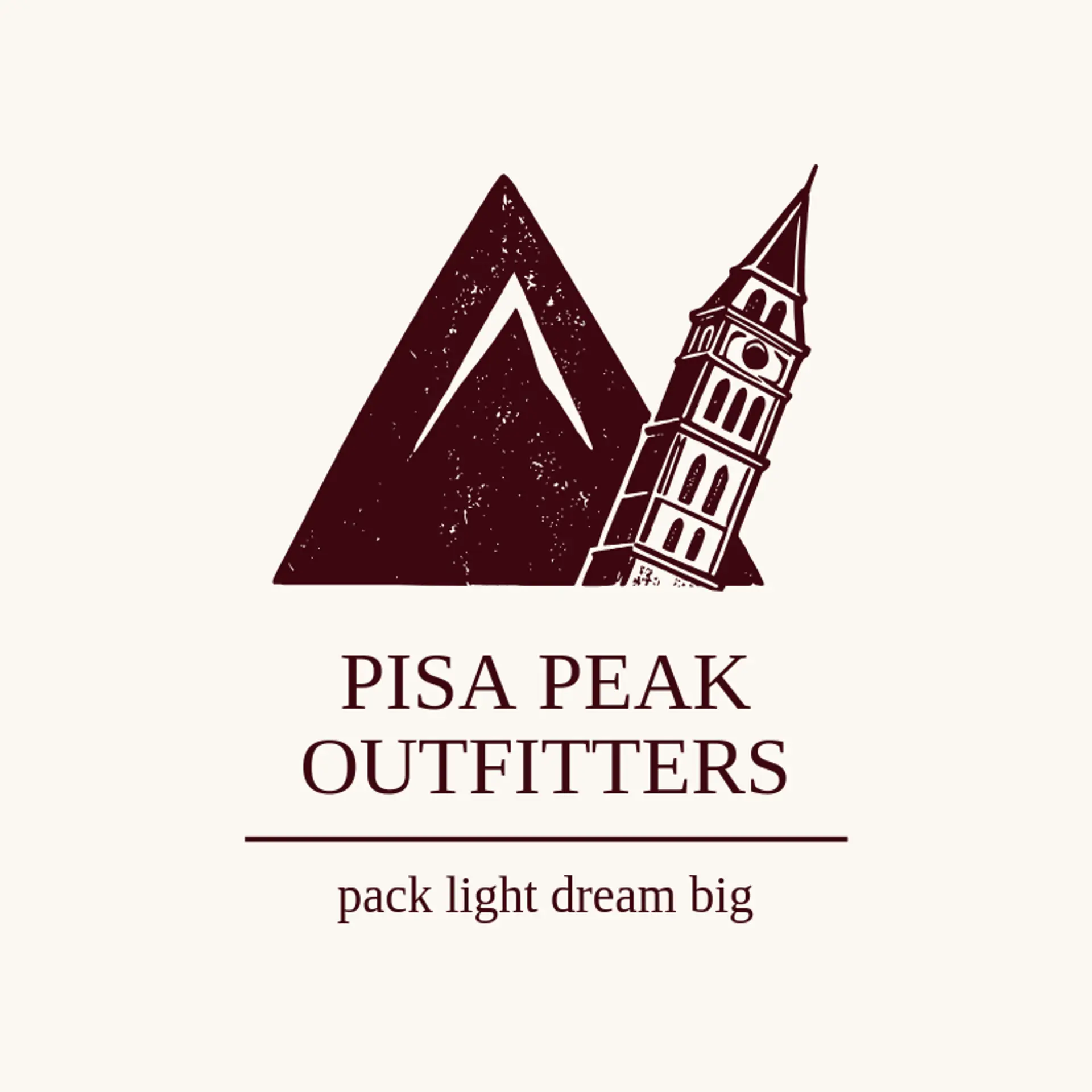 Pisa Peak Outfitters logo for italian