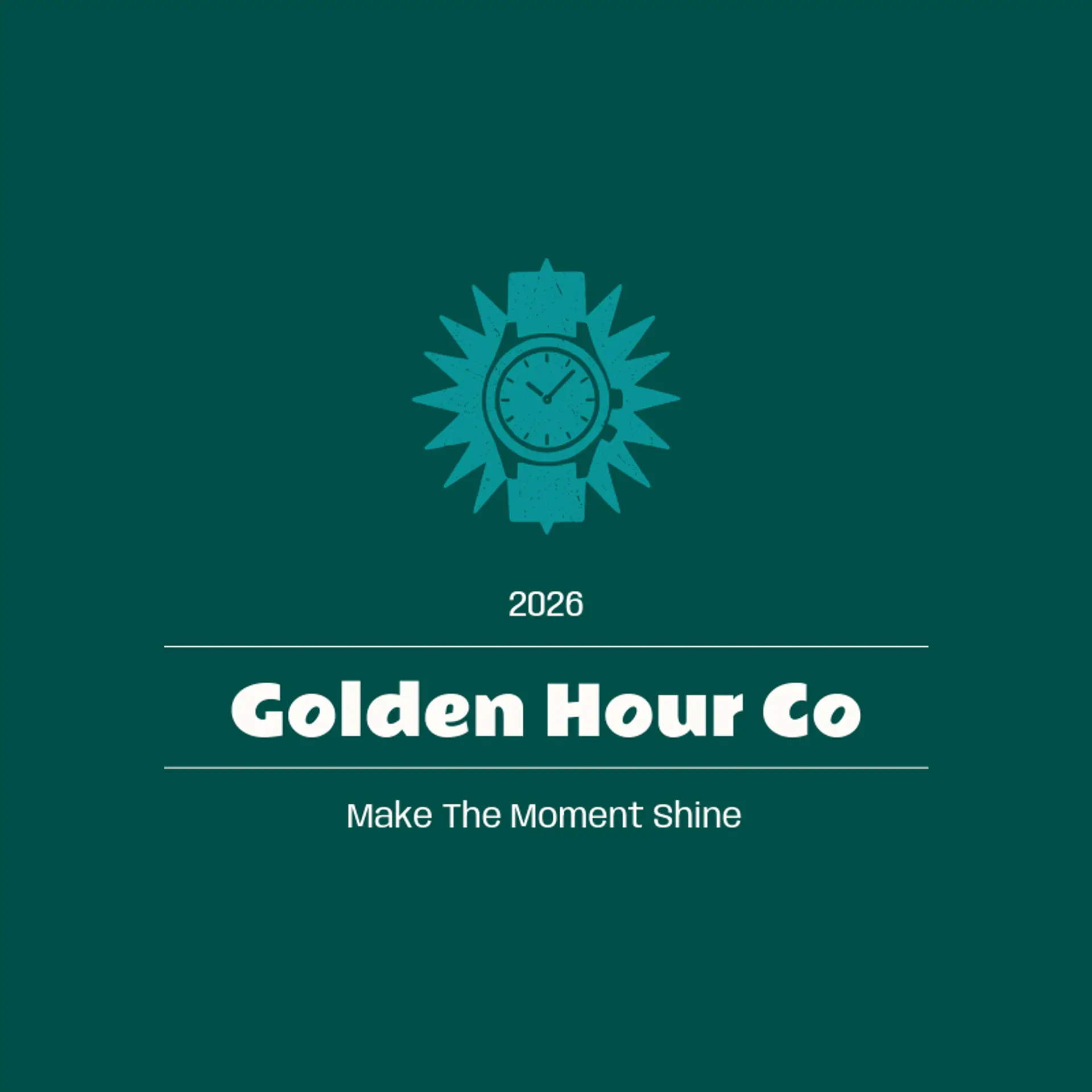 Golden Hour Co logo for watch