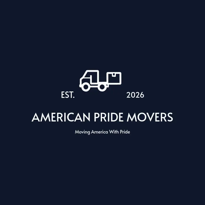 The moving company name American Pride Movers as a branded logo with a single color icon