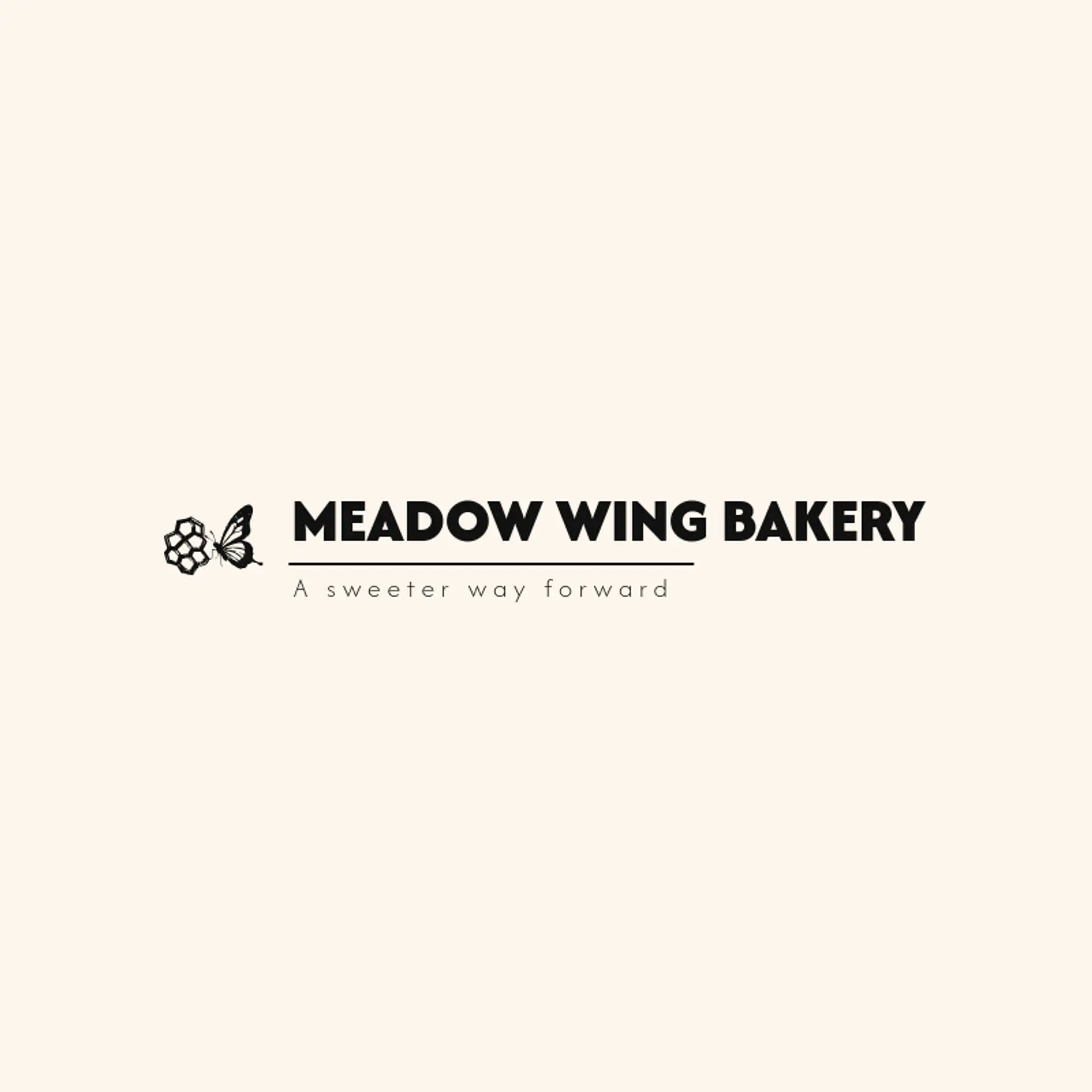 Meadow Wing Bakery logo for butterfly