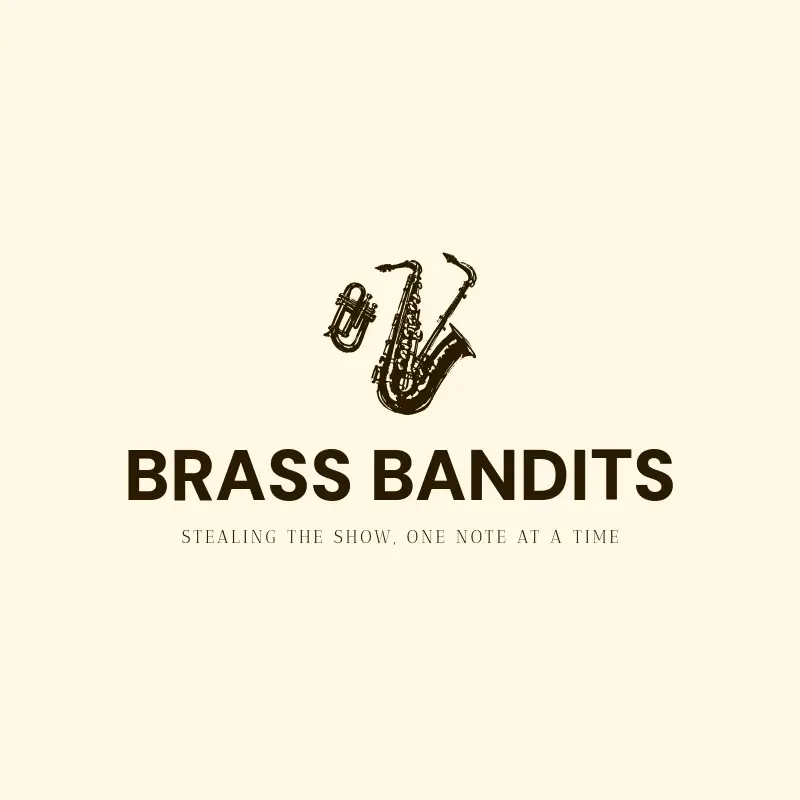 The band name Brass Bandits as a branded logo with a single color icon